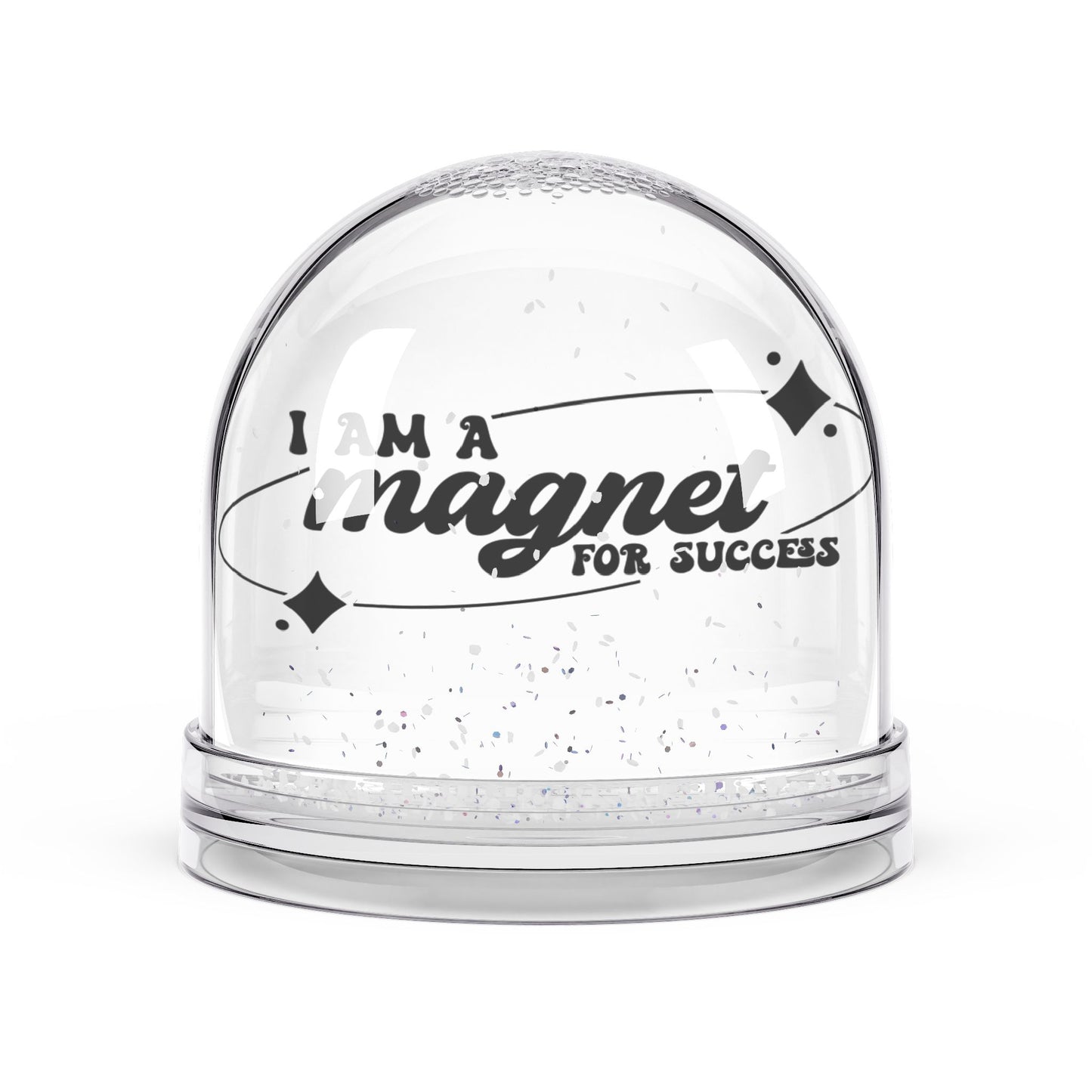 Affirmation Snow Globe Magnet For Success