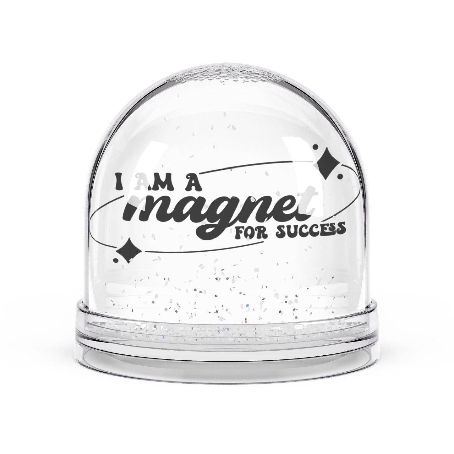 Affirmation Snow Globe Magnet For Success