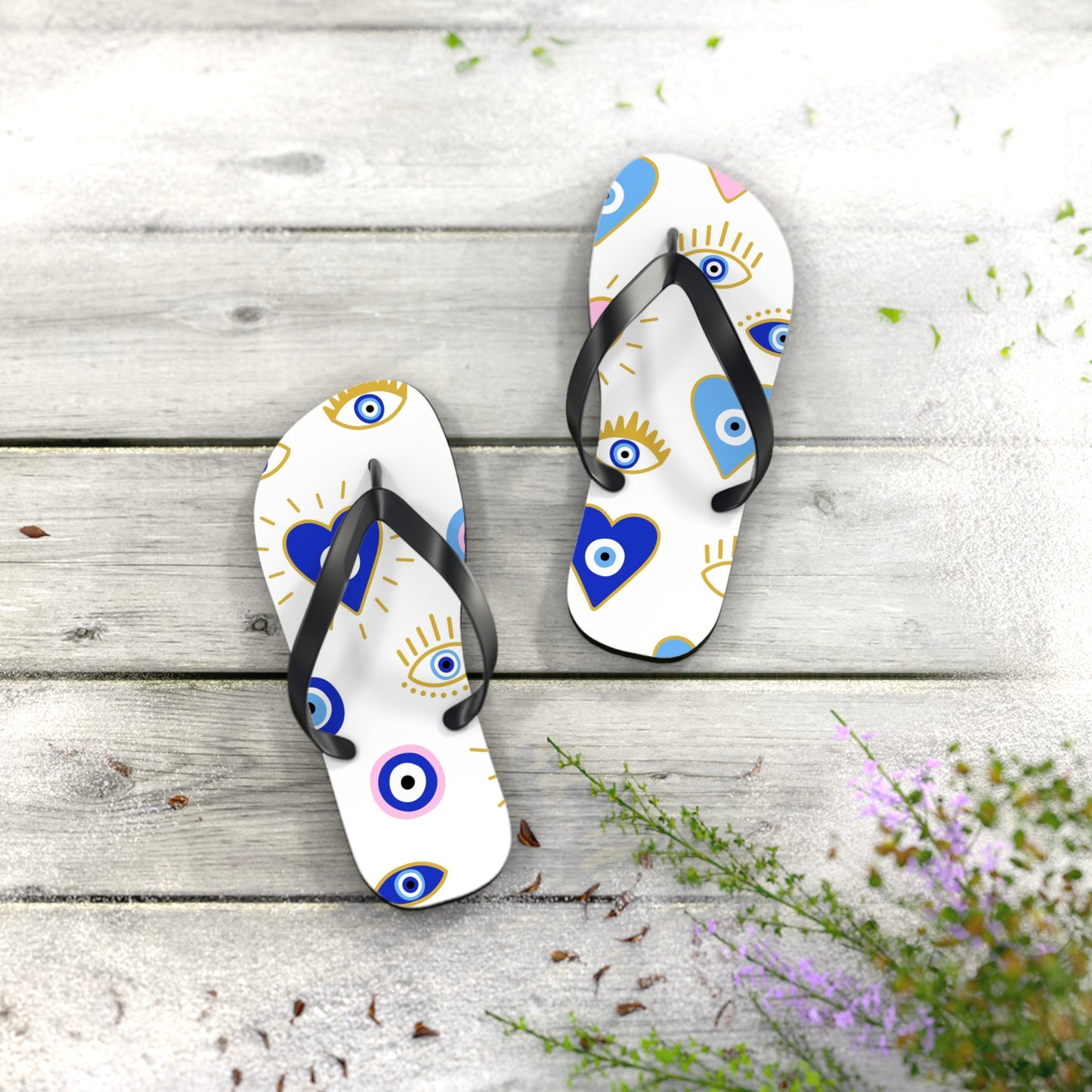 Evil Eye Flip Flops