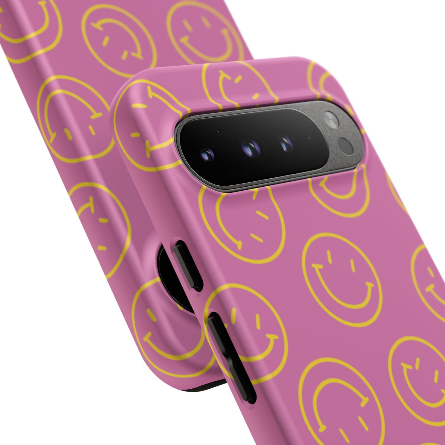 Pink and Yellow Smiley Face Phone Case