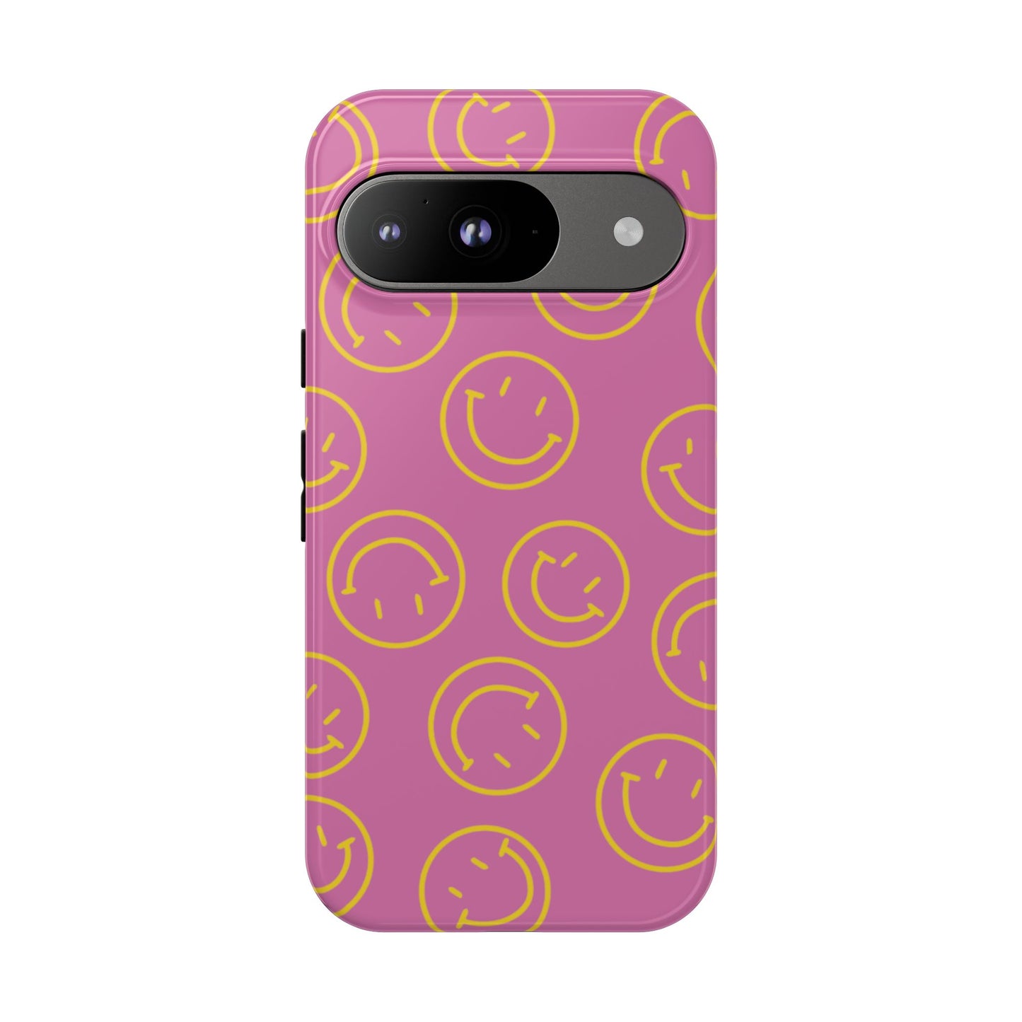 Pink and Yellow Smiley Face Phone Case