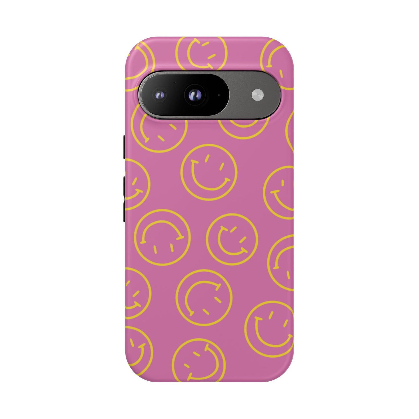 Pink and Yellow Smiley Face Phone Case
