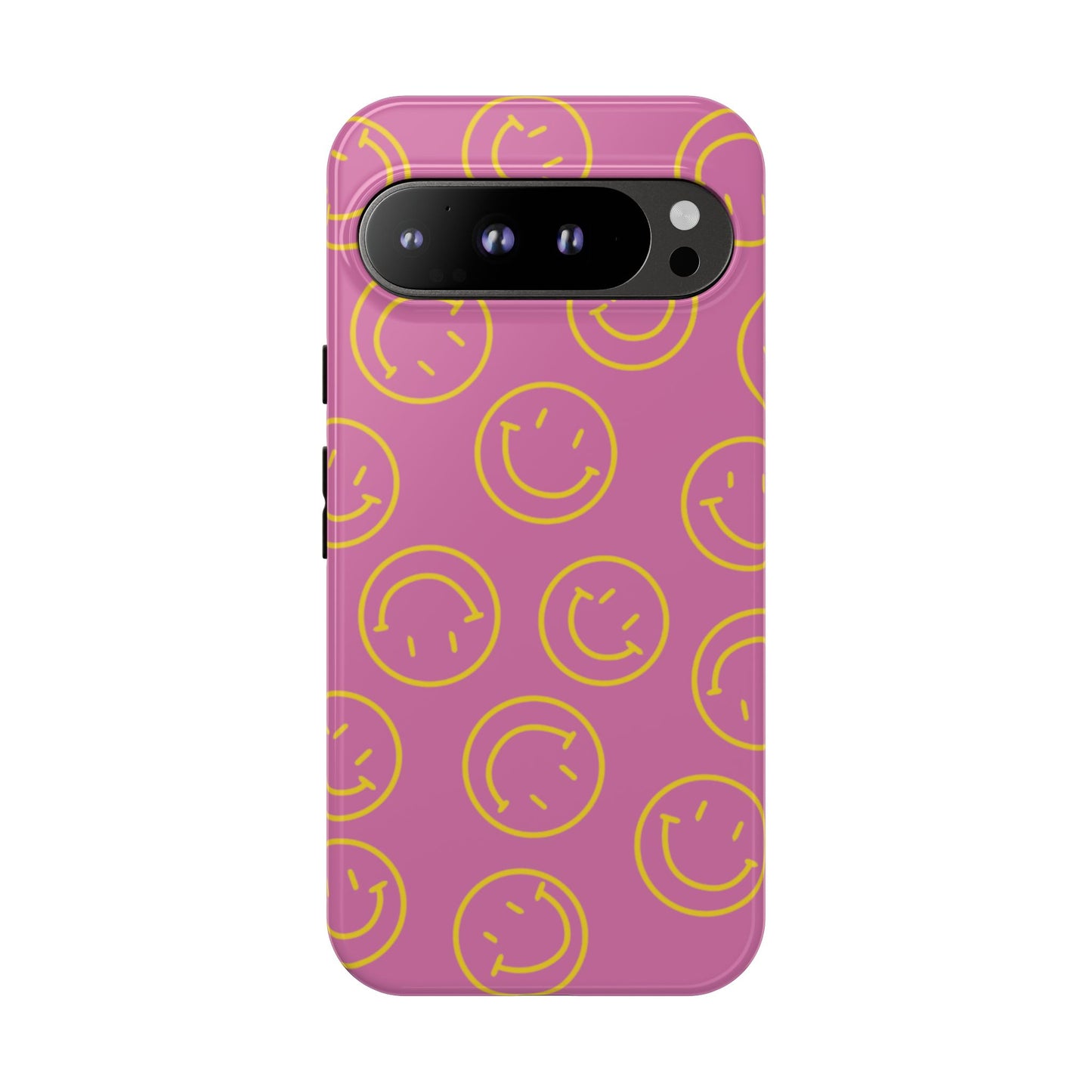 Pink and Yellow Smiley Face Phone Case