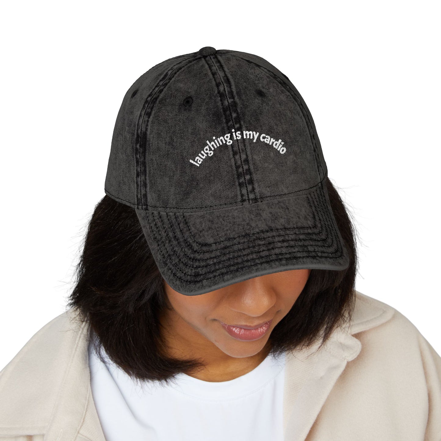 Laughing Is My Cardio Vintage Cap (Embroidery)