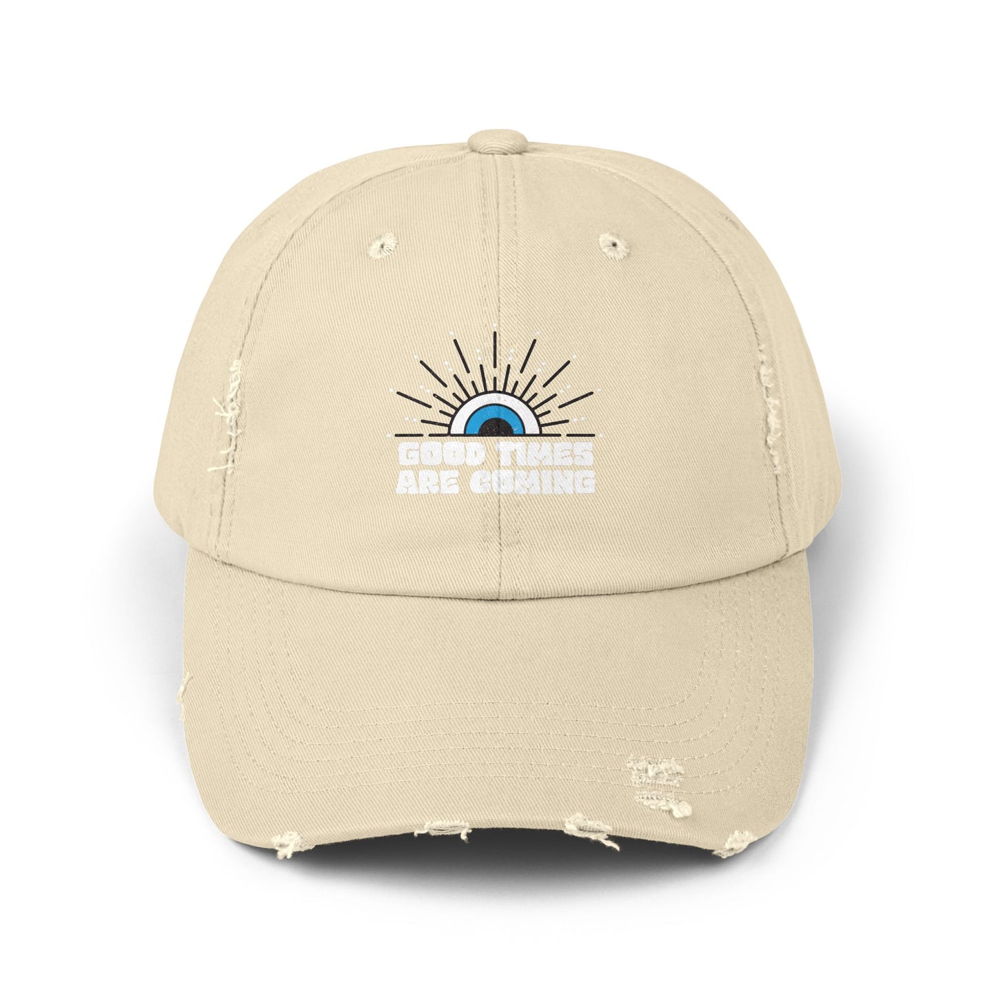 Good Times Are Coming Distressed Cap, Good Times Are Coming, Affirmation, Hat