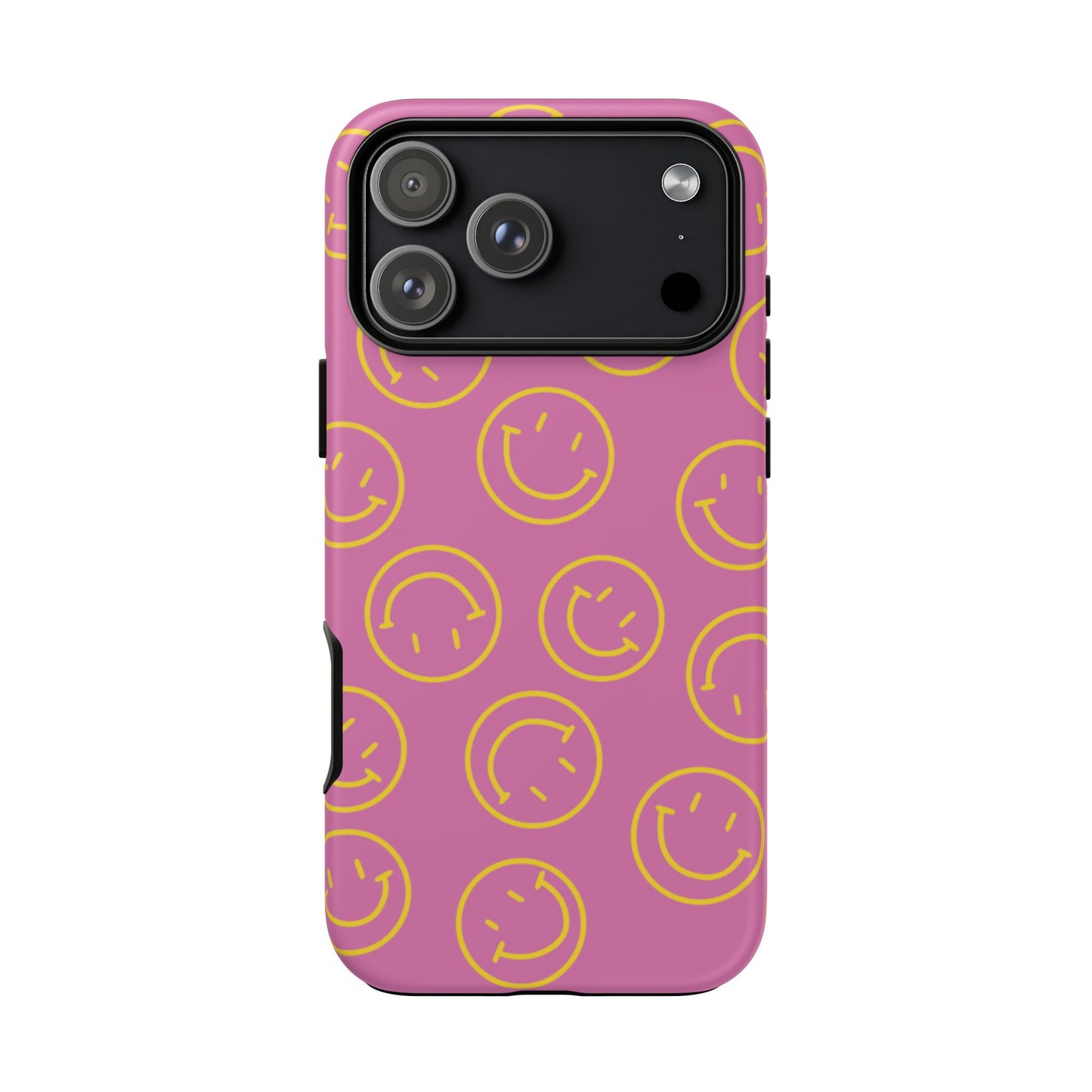 Pink and Yellow Smiley Face Phone Case
