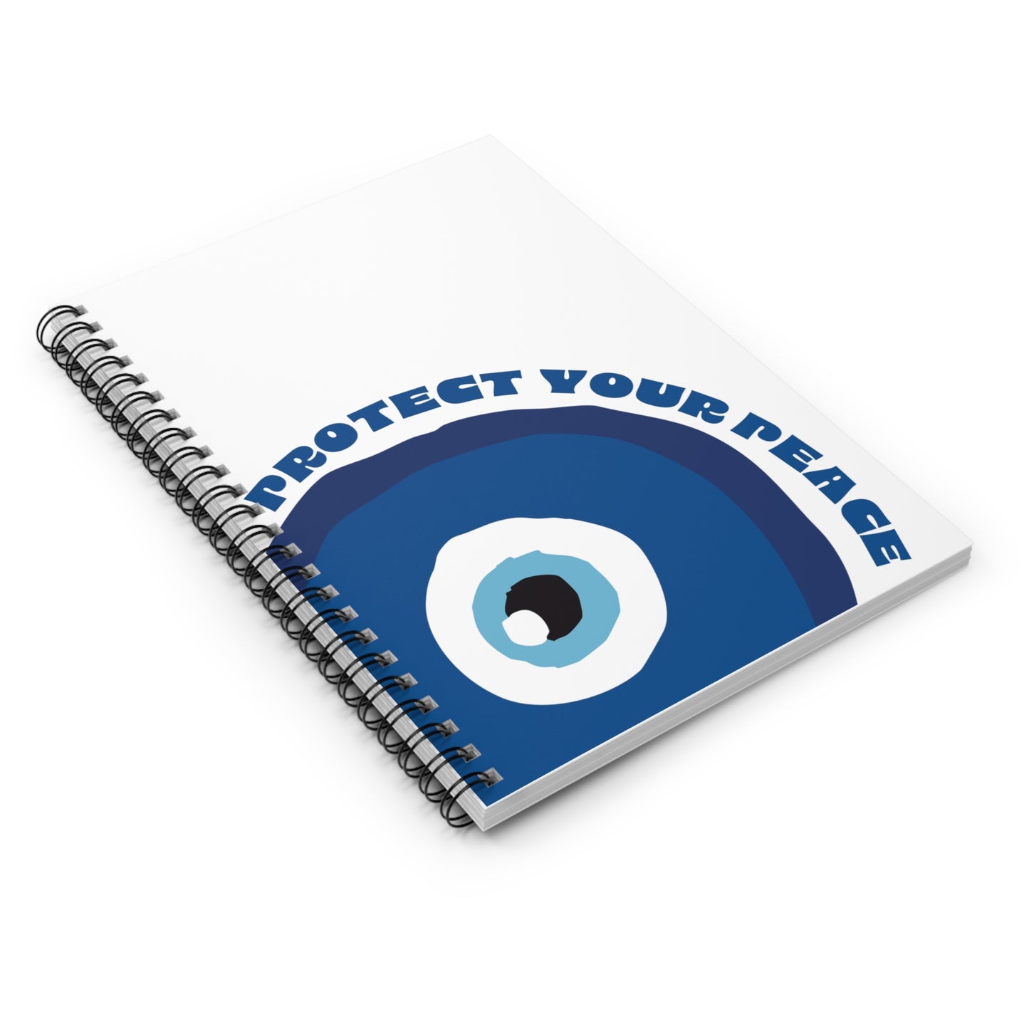 Protect Your Peace Evil Eye Journal Spiral Notebook - Ruled Line