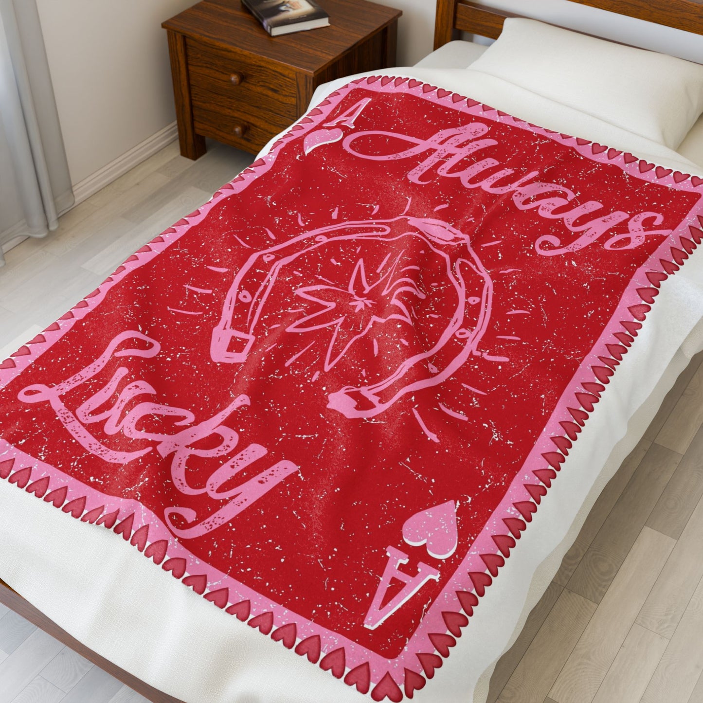 Always Lucky Velveteen Plush Blanket - Cozy Gift for Luck Enthusiasts