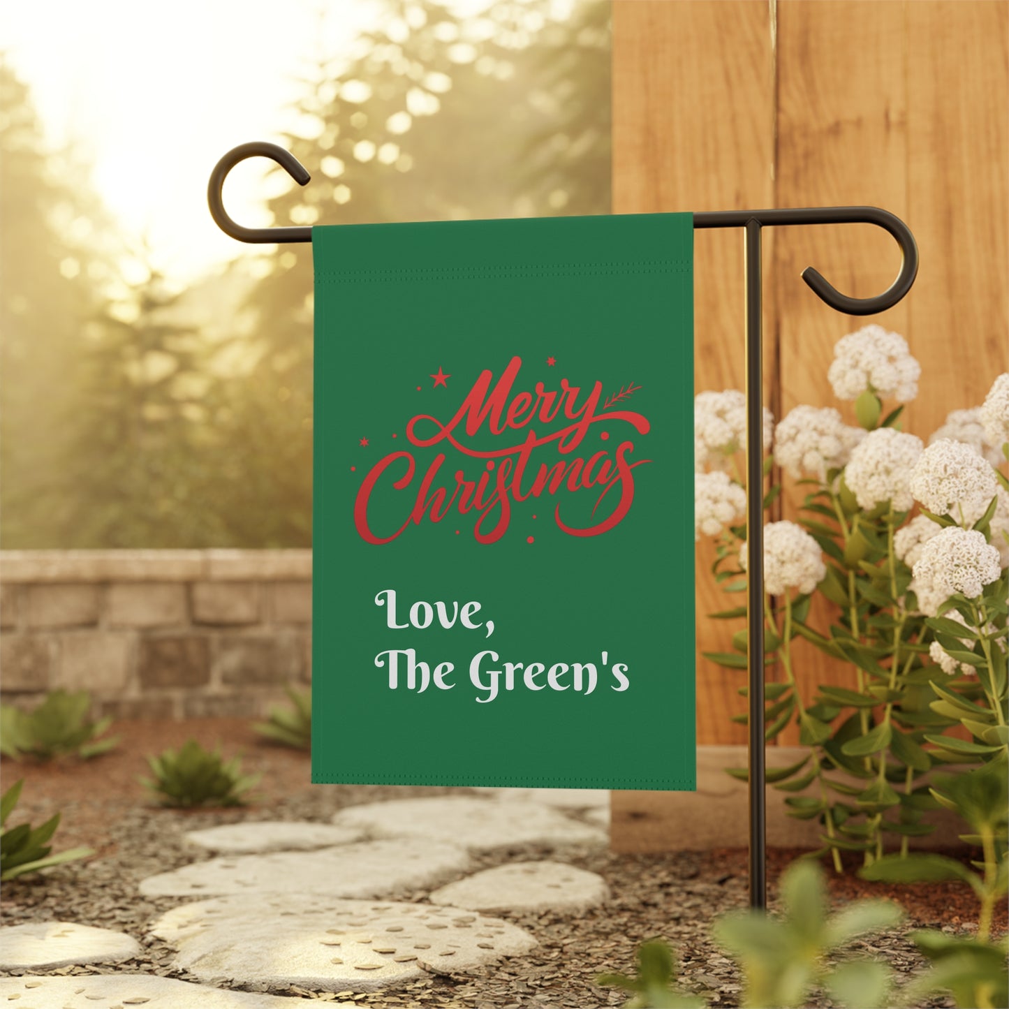 Merry Christmas Custom Family Holiday Garden & House Banner