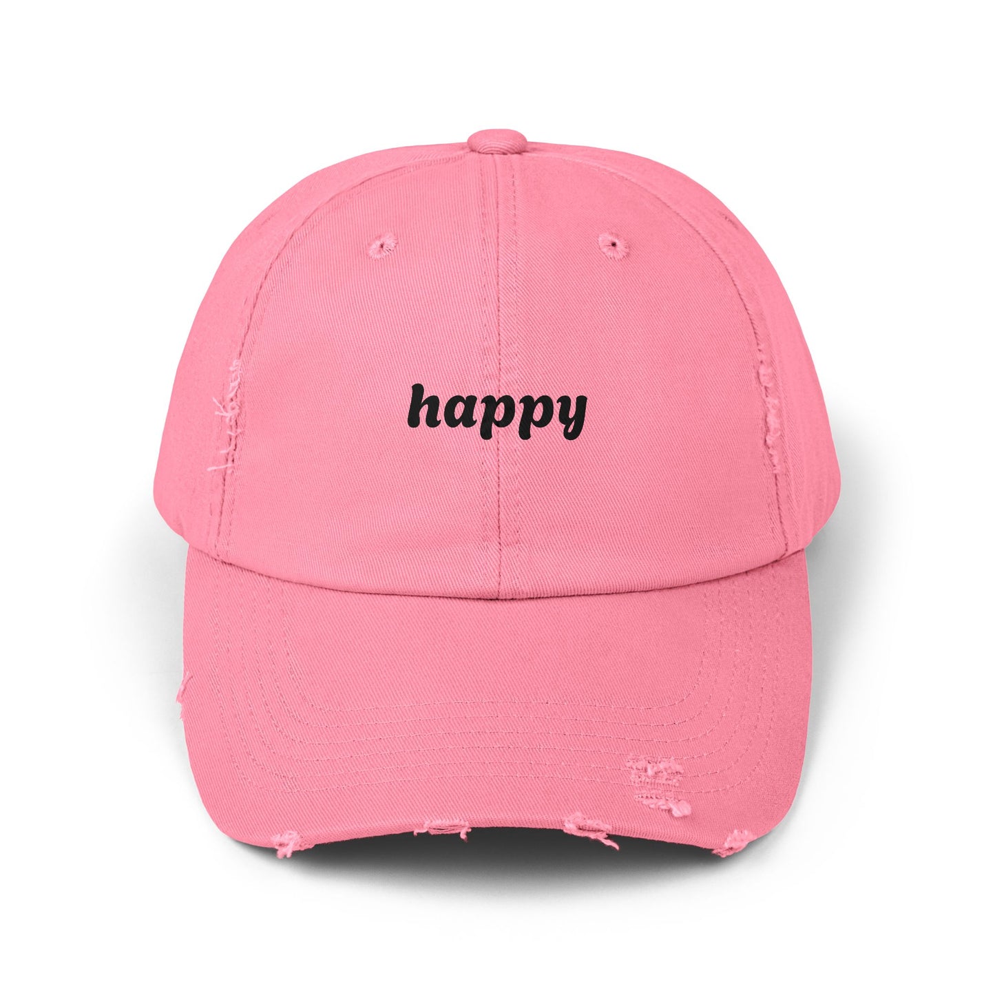 Happy Distressed Cap