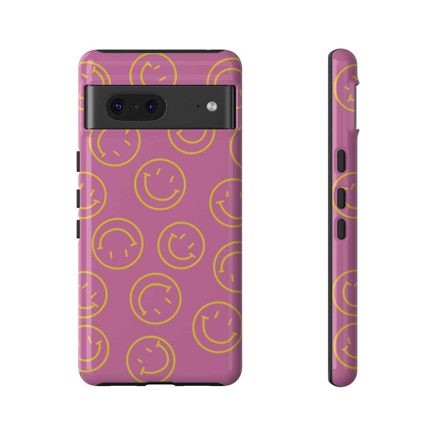 Pink and Yellow Smiley Face Phone Case