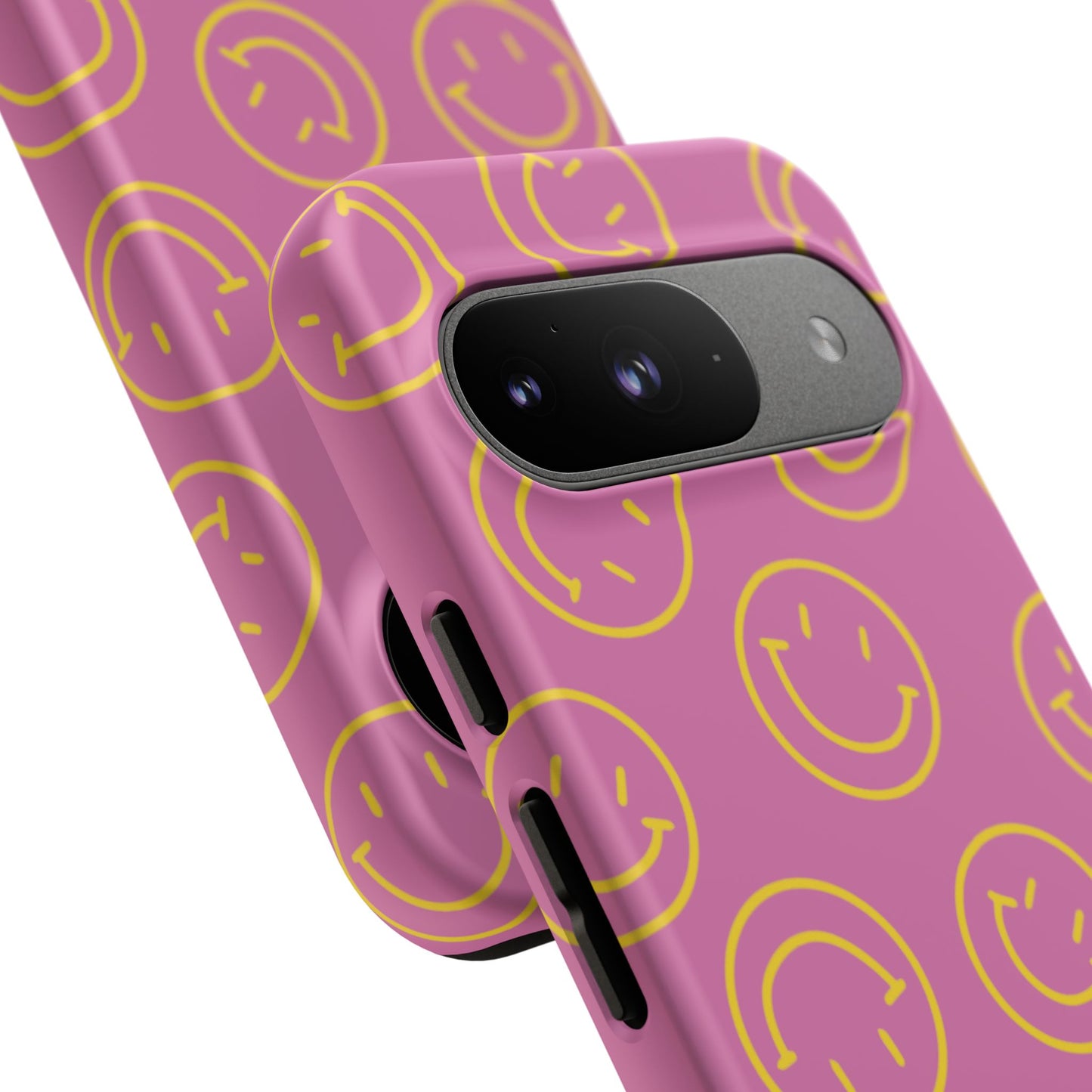 Pink and Yellow Smiley Face Phone Case