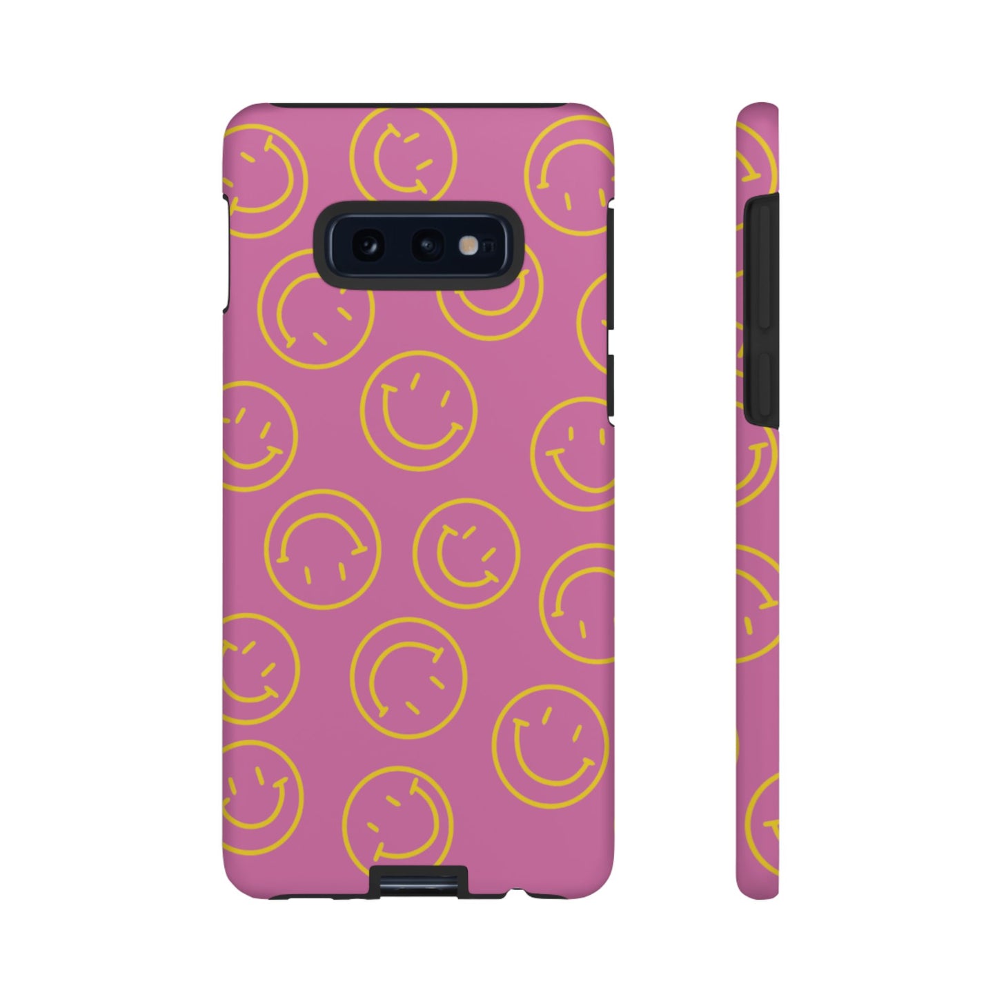 Pink and Yellow Smiley Face Phone Case