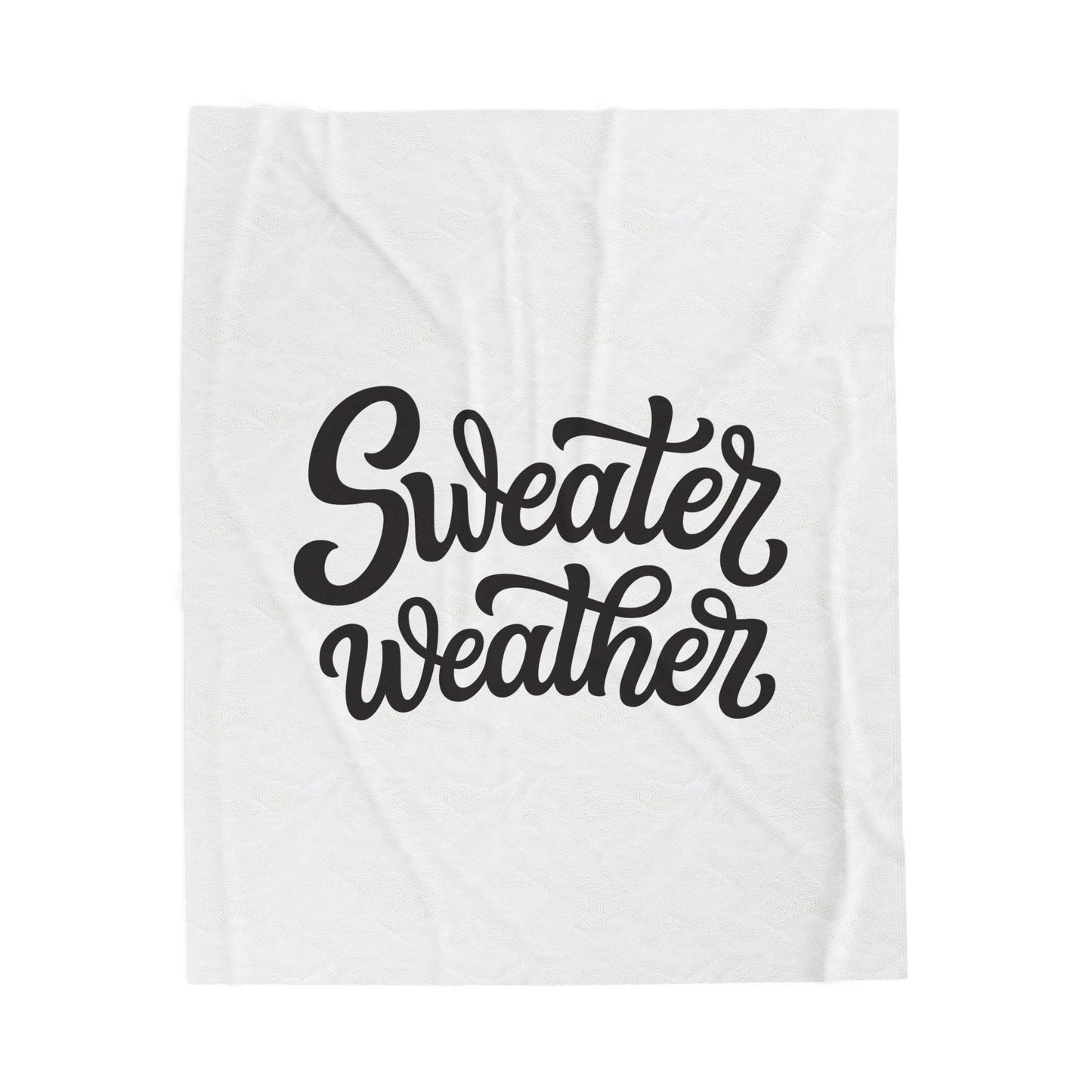 Sweater Weather Plush Blanket, Cozy Throw for Fall, Snuggle Blanket for Winter, Soft Home Decor, Gift for Him or Her, Seasonal Comfort