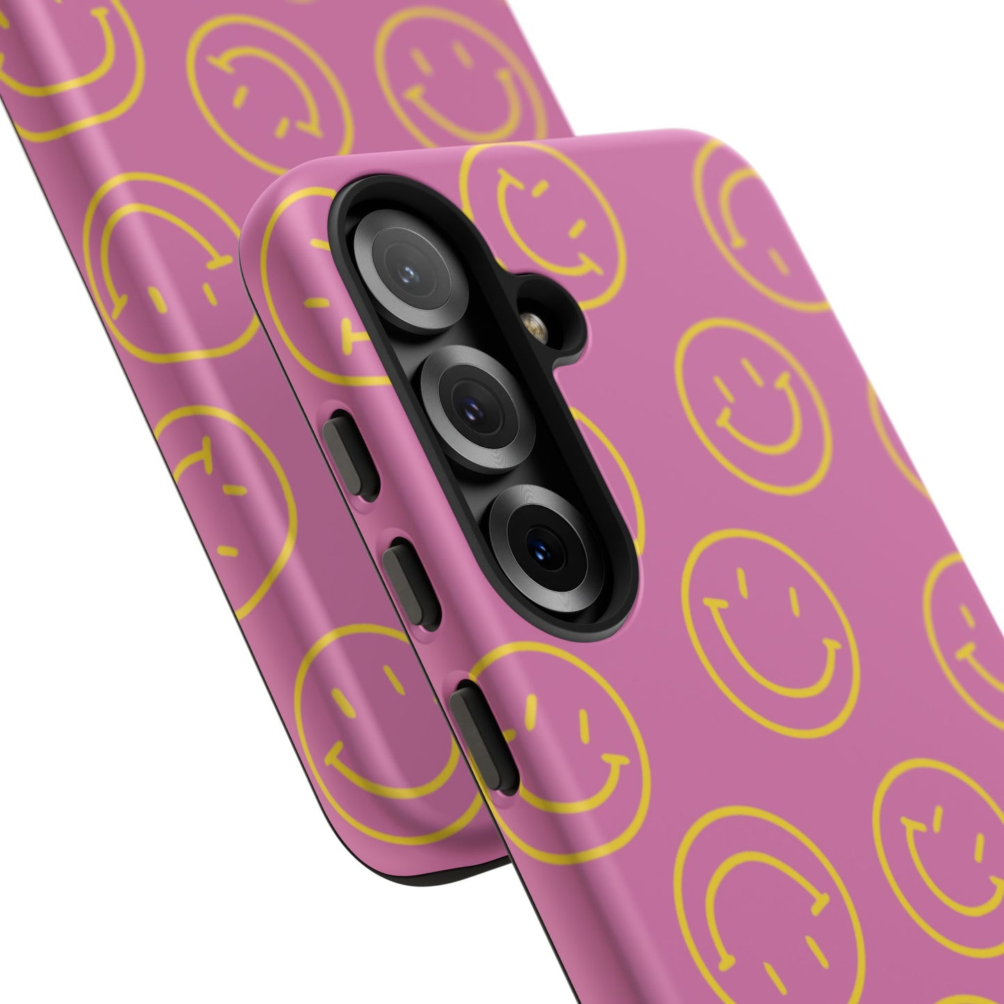 Pink and Yellow Smiley Face Phone Case