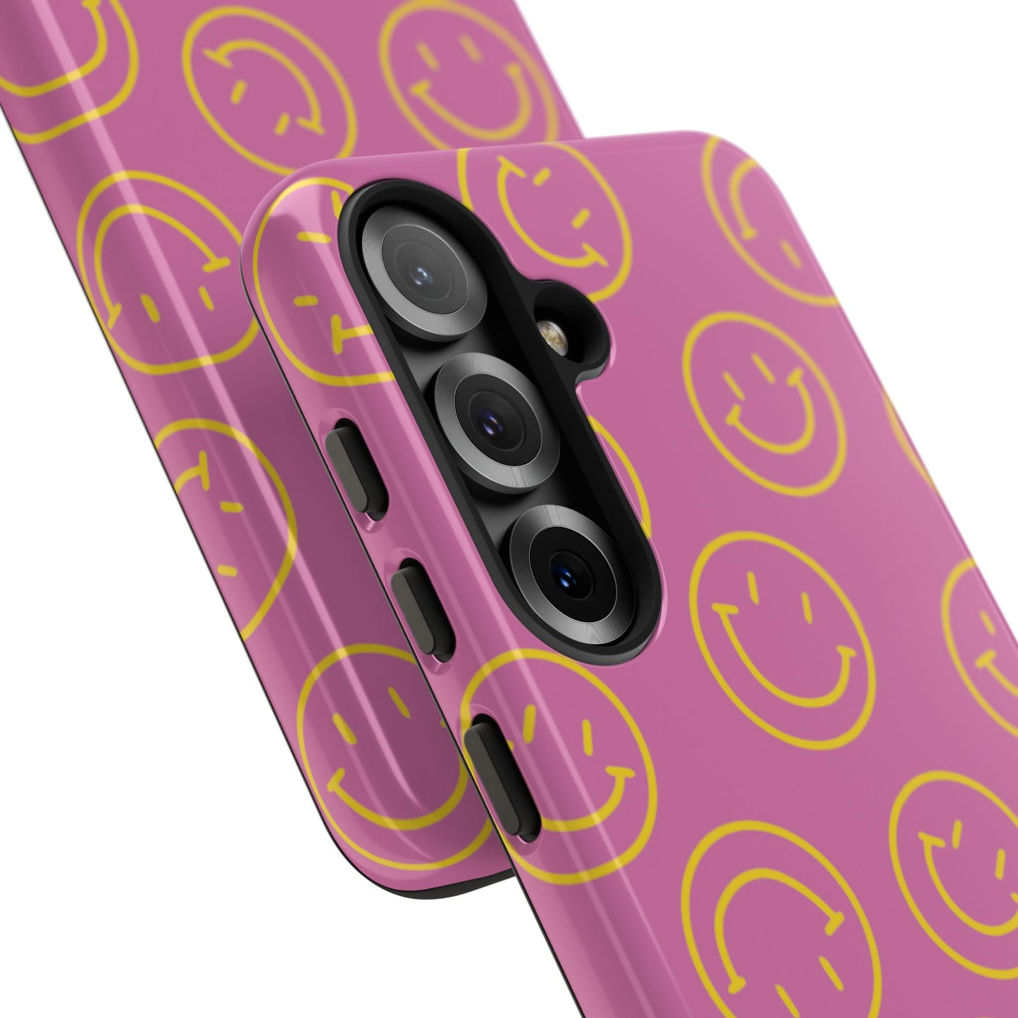 Pink and Yellow Smiley Face Phone Case