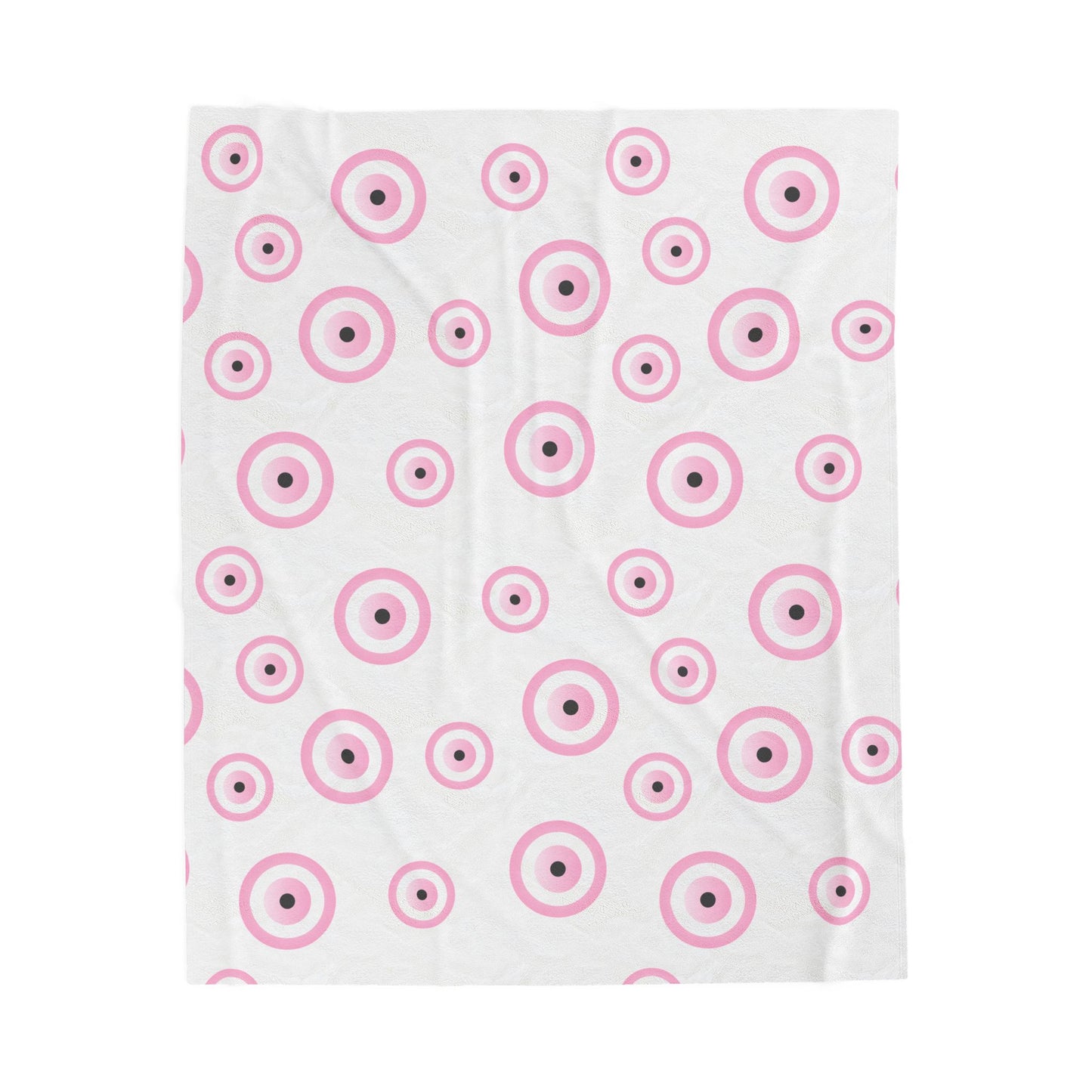 Pink Evil Eye Velveteen Plush Blanket
