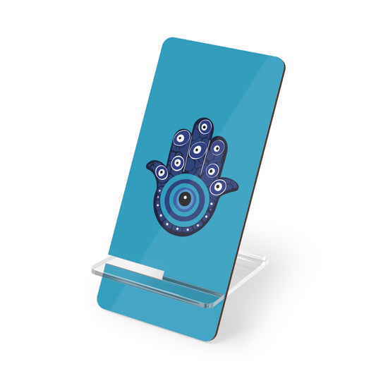 Evil Eye Hamsa Teal Mobile Display Stand for Smartphones