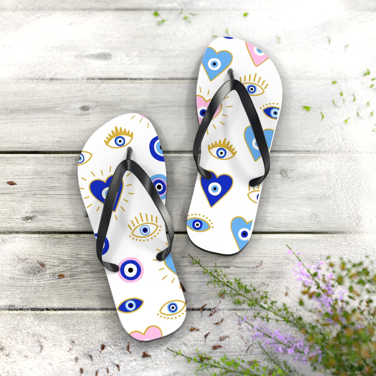 Evil Eye Flip Flops