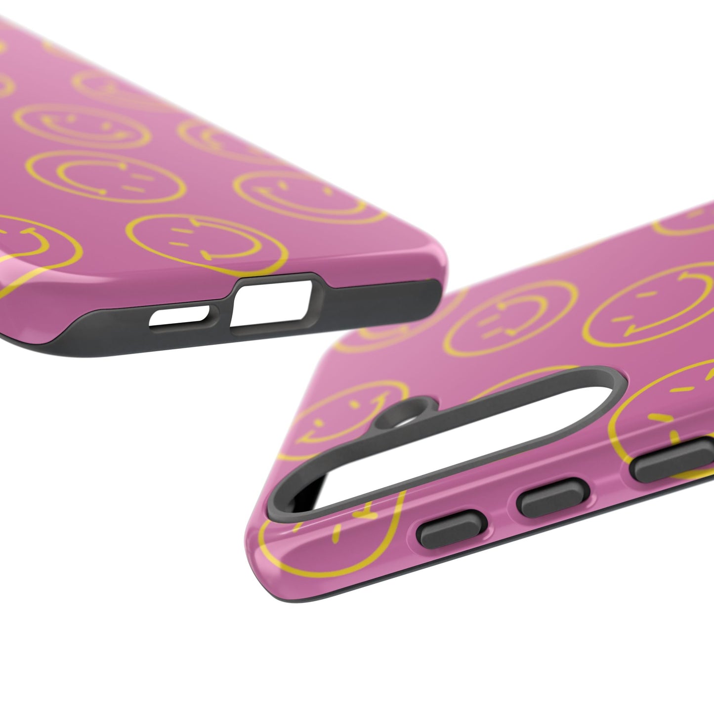 Pink and Yellow Smiley Face Phone Case