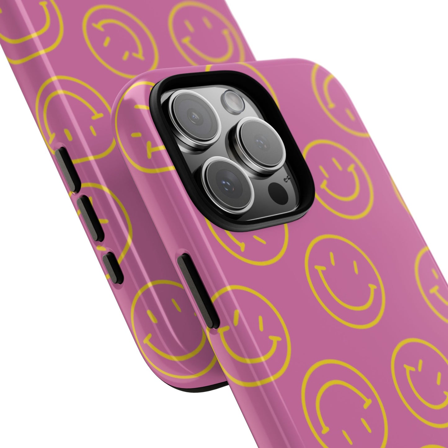 Pink and Yellow Smiley Face Phone Case