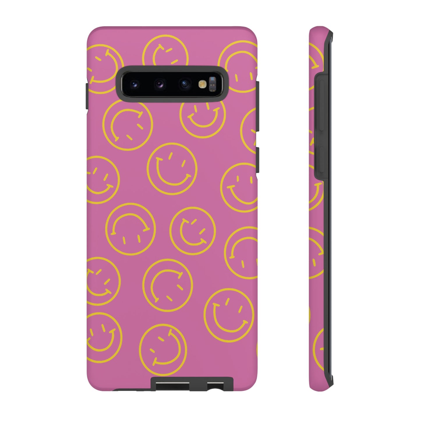 Pink and Yellow Smiley Face Phone Case