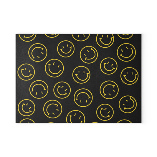 Smiley Face Glass Cutting Board