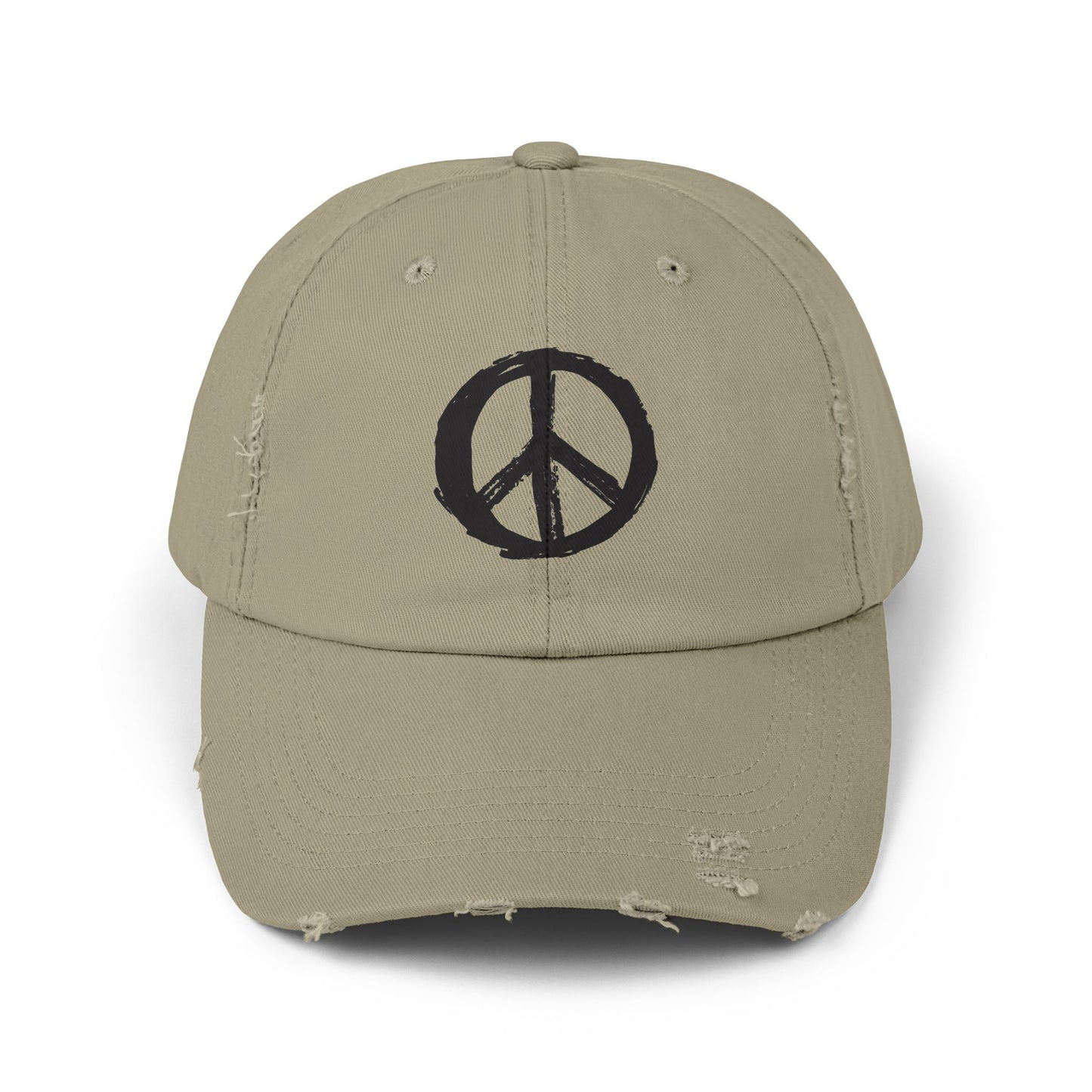 Peace Sign Hat, Peace Sign, Distressed Hat, Custom Hat