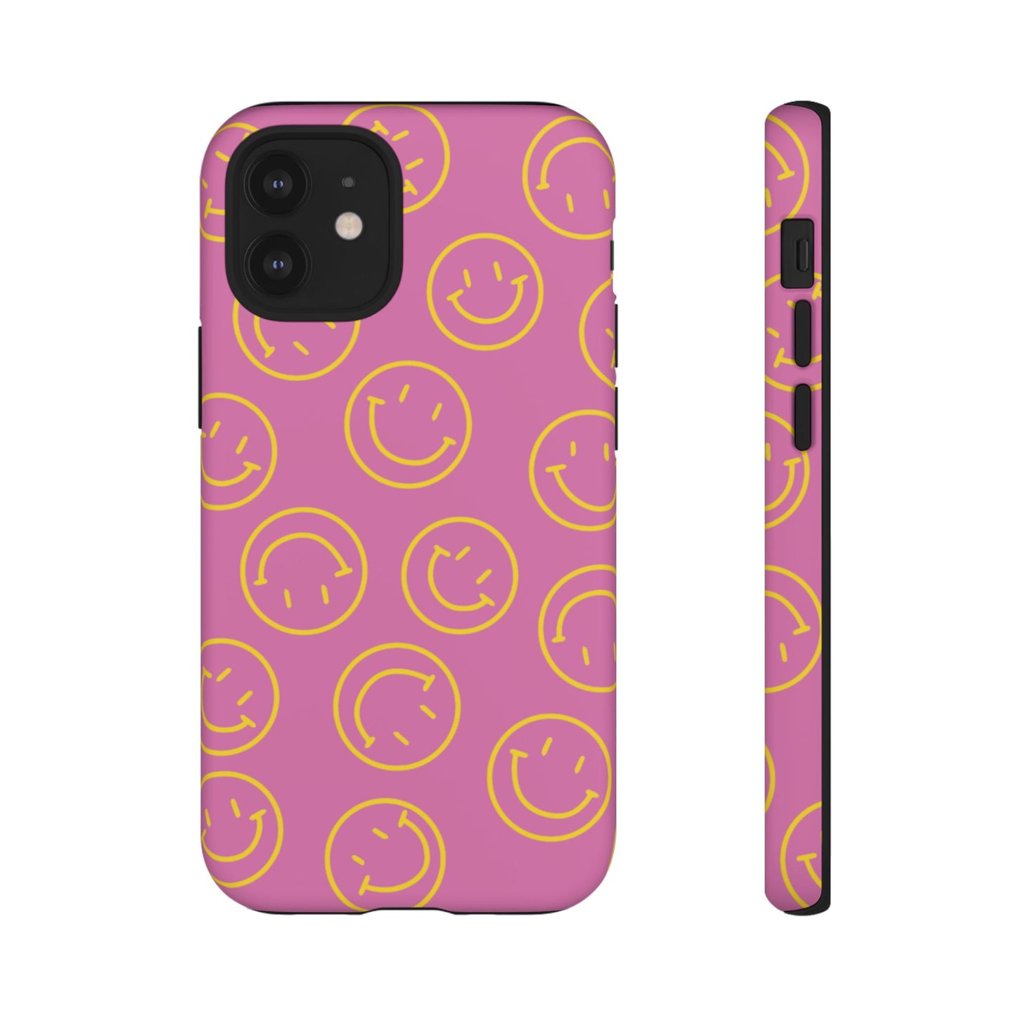 Pink and Yellow Smiley Face Phone Case