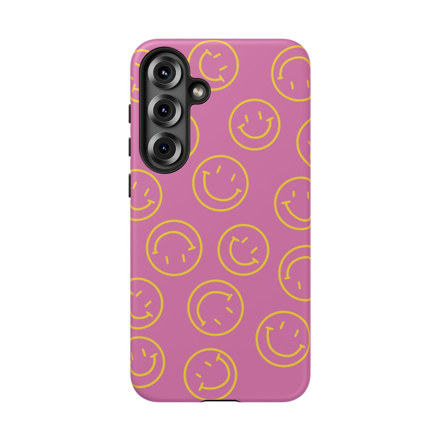 Pink and Yellow Smiley Face Phone Case