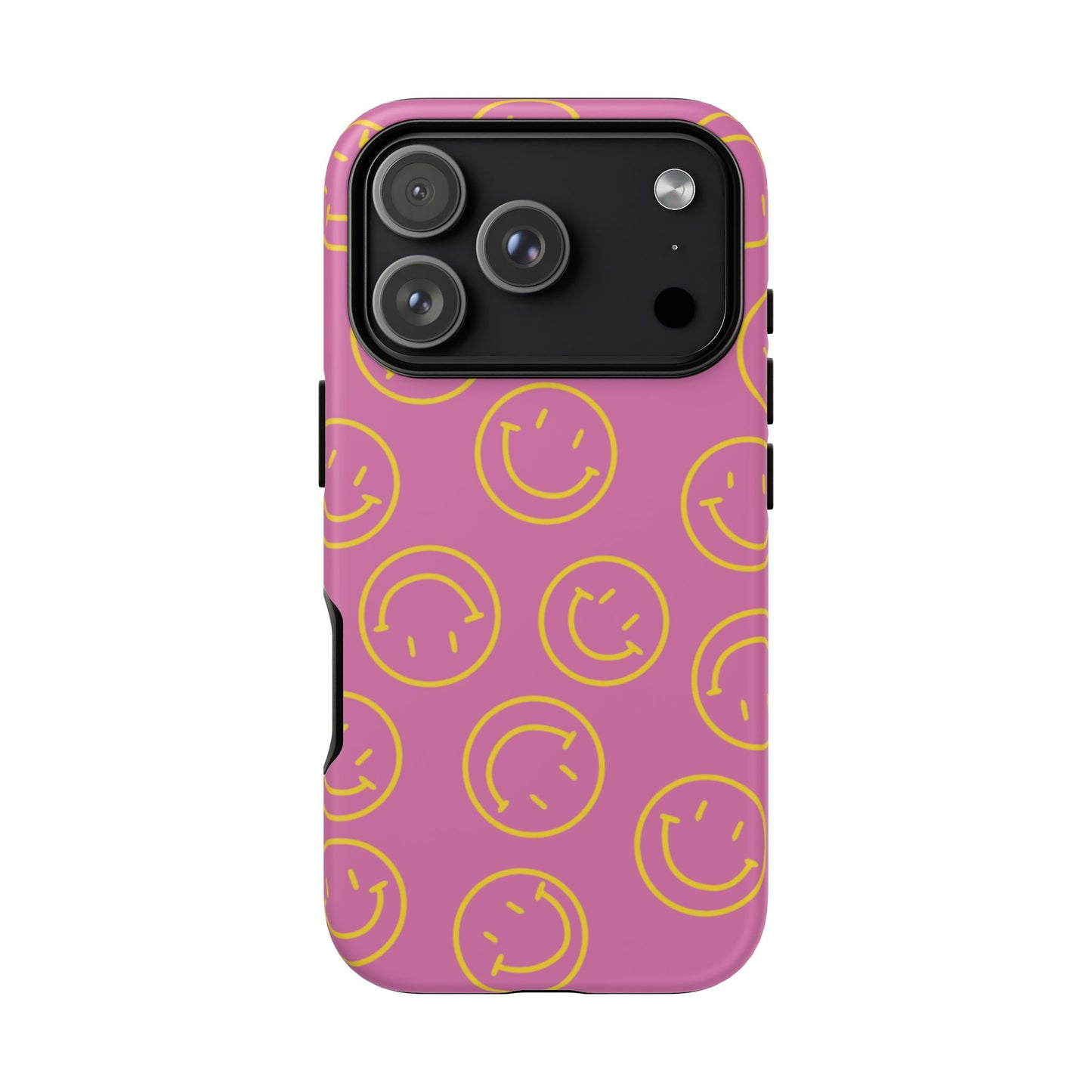 Pink and Yellow Smiley Face Phone Case