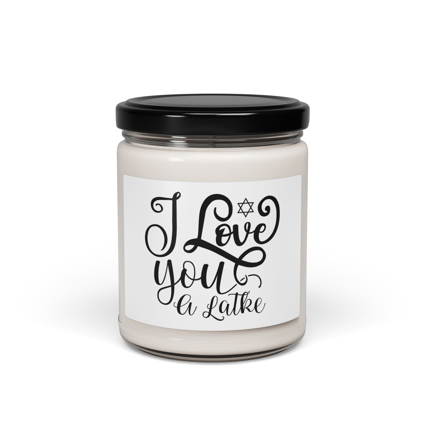 Scented Soy Candle - "I Love You a Latke" - Perfect for Hanukkah, Home Fragrance, Holiday Decor, Gift for Moms, Aromatherapy