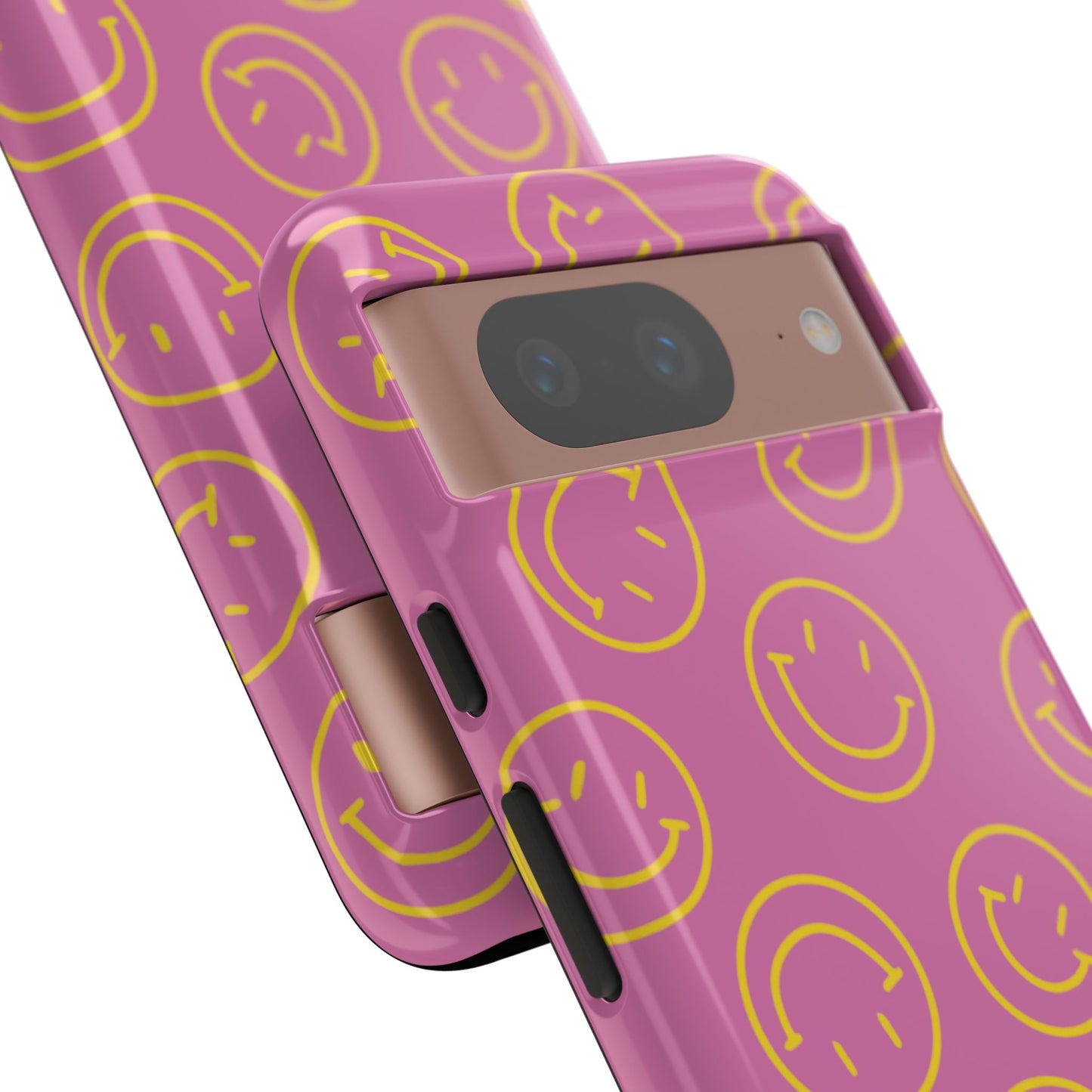 Pink and Yellow Smiley Face Phone Case