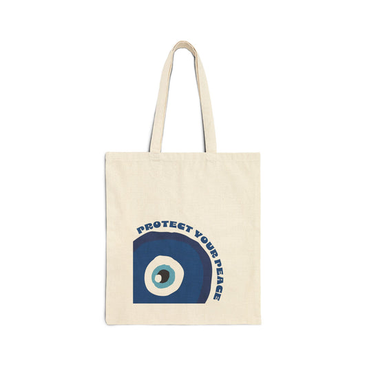 Evil Eye Canvas Tote Bag
