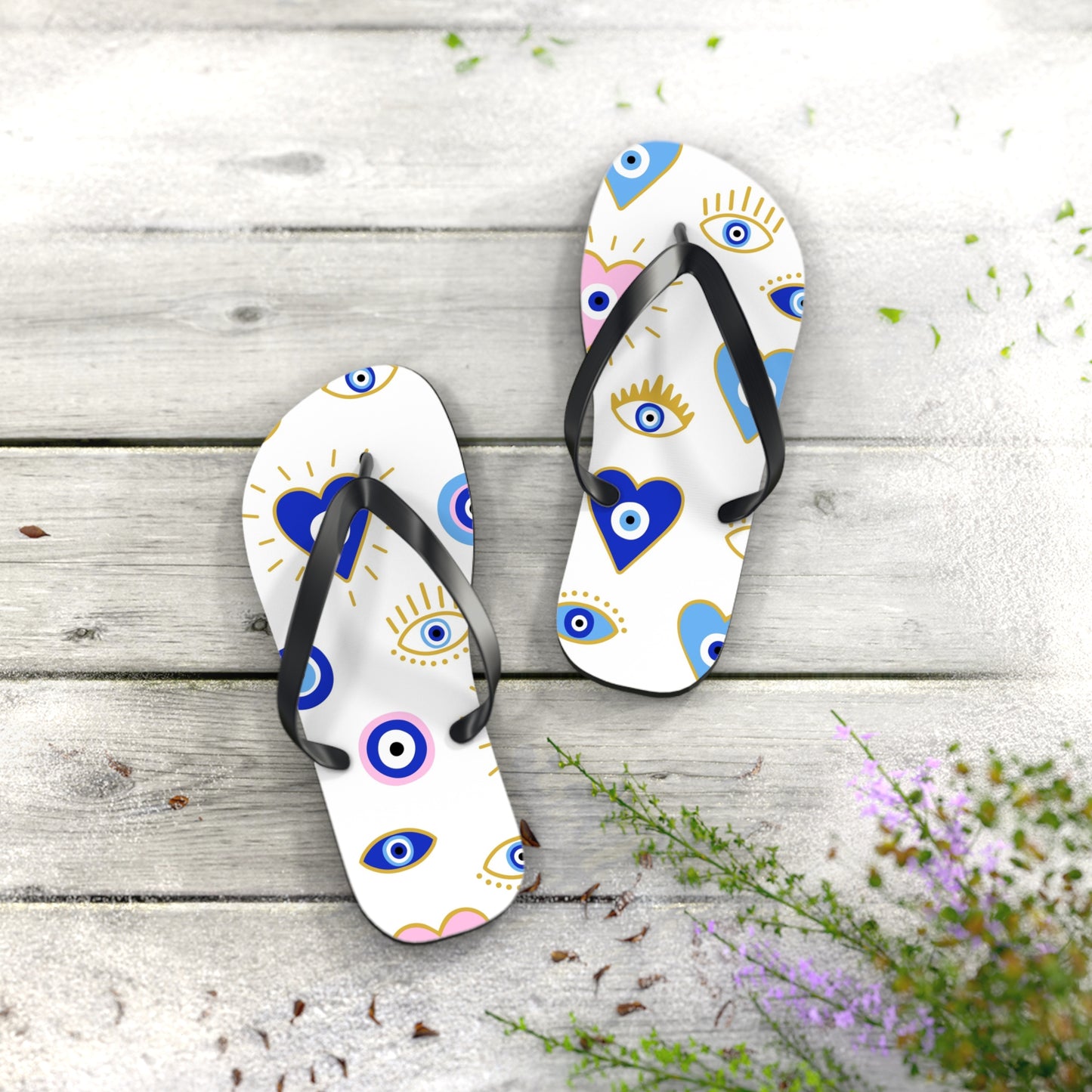 Evil Eye Flip Flops