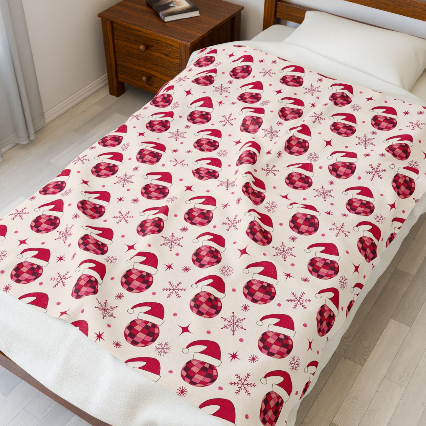 Cozy Christmas Velveteen Plush Blanket, Holiday Throw Gift, Plush Snowman Blanket, Warm Winter Decor, Festive Home Accessory