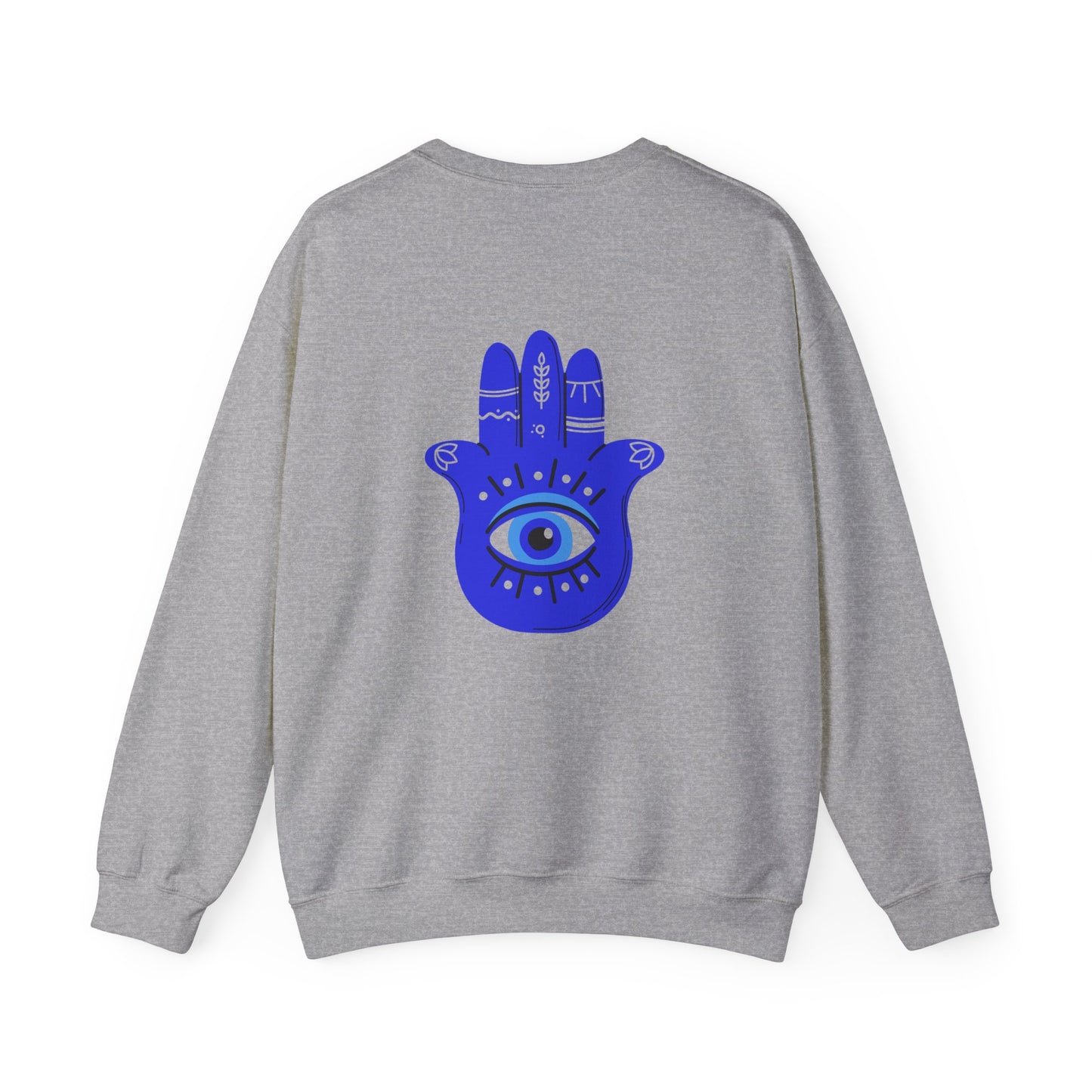 Evil Eye Crewneck Evil Eye Sweatshirt Hamsa Sweatshirt Hamsa Evil Eye Protection Sweatshirt Protection Crewneck Blue Crewneck