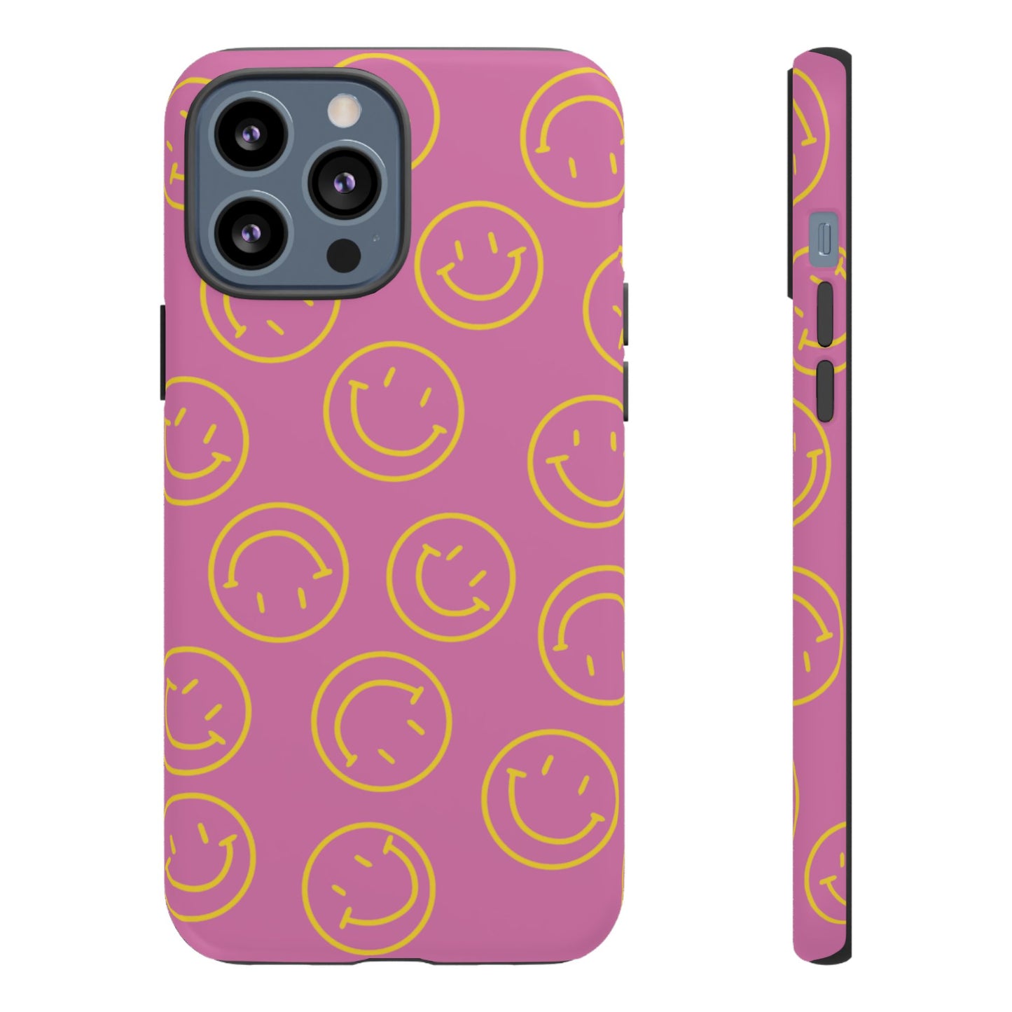 Pink and Yellow Smiley Face Phone Case