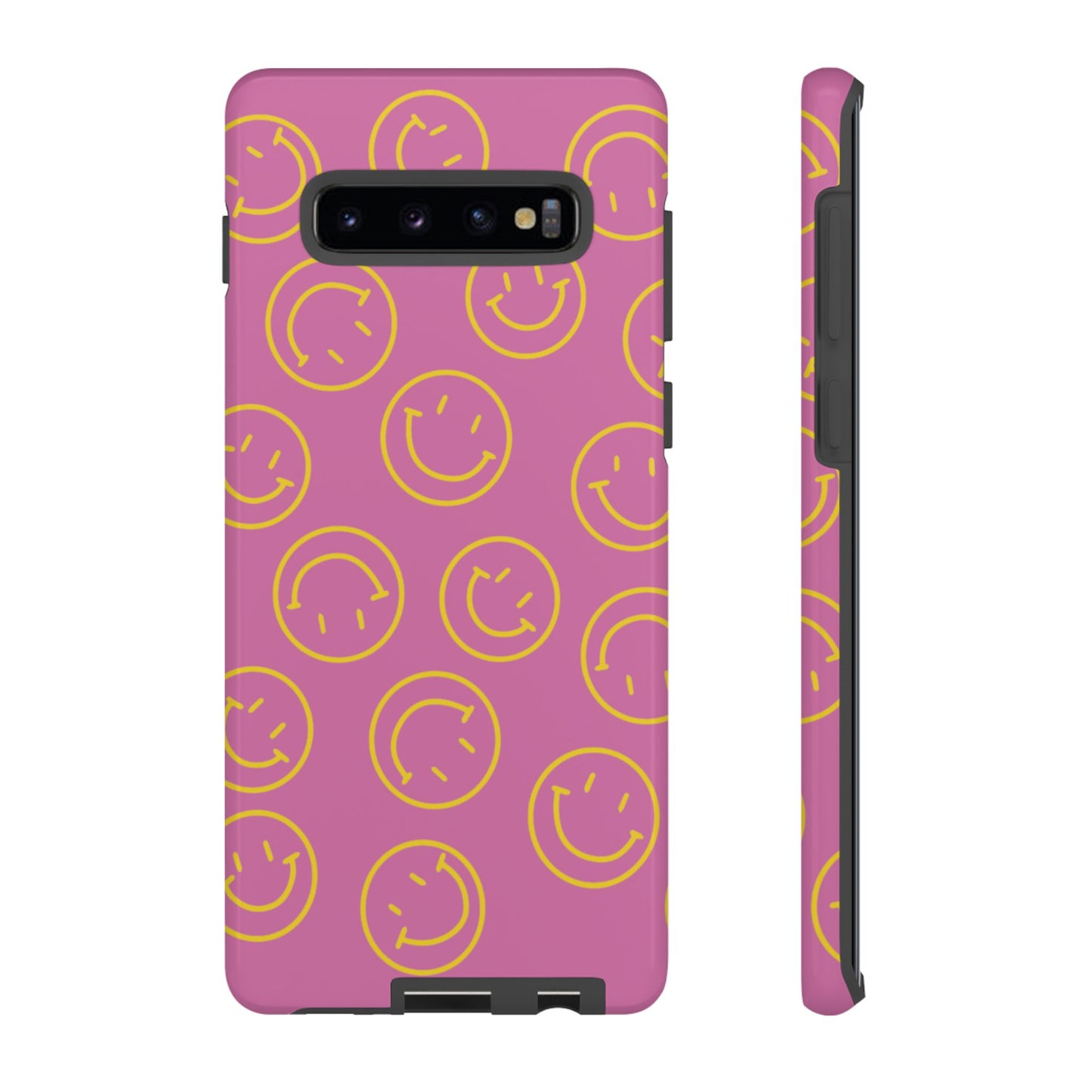 Pink and Yellow Smiley Face Phone Case