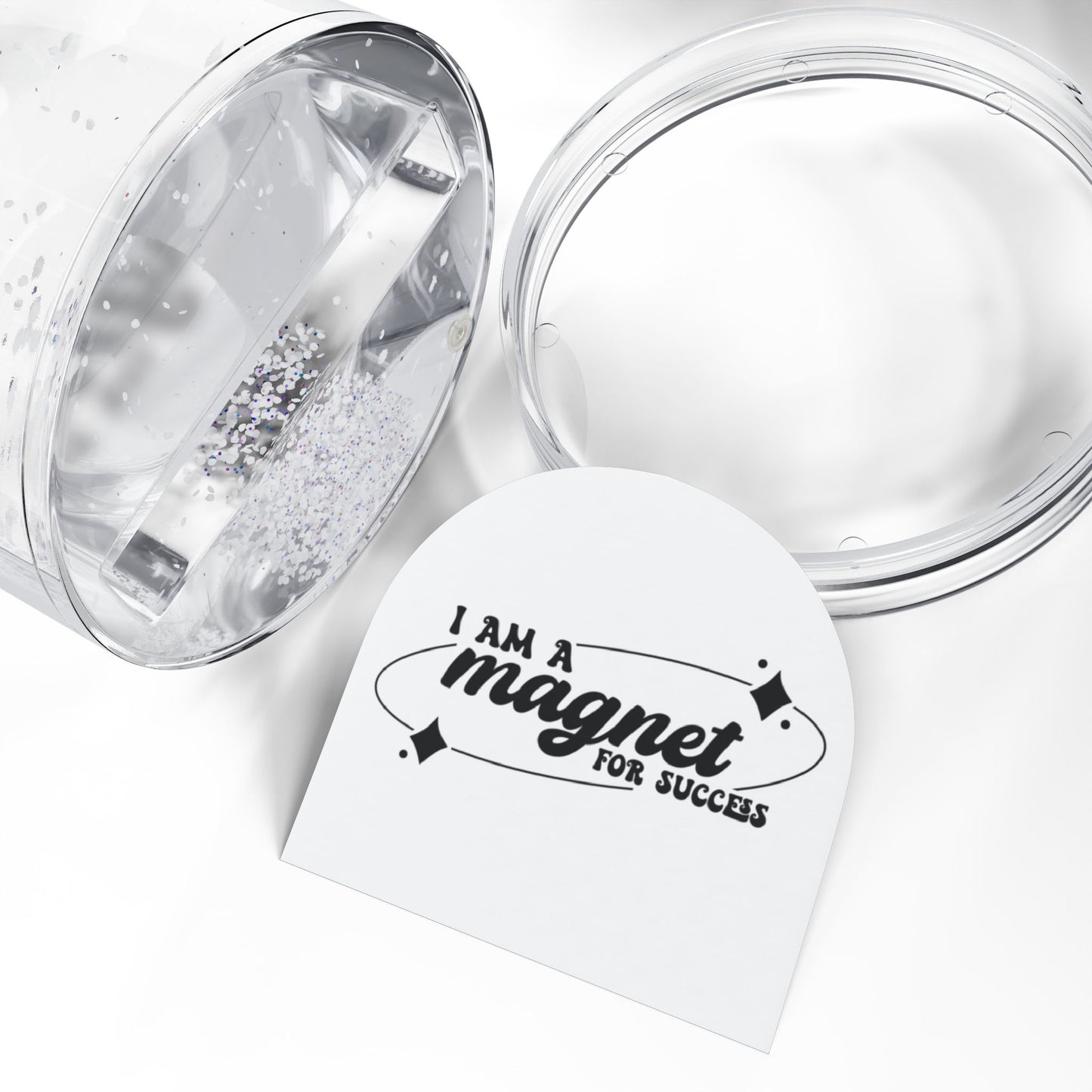 Affirmation Snow Globe Magnet For Success