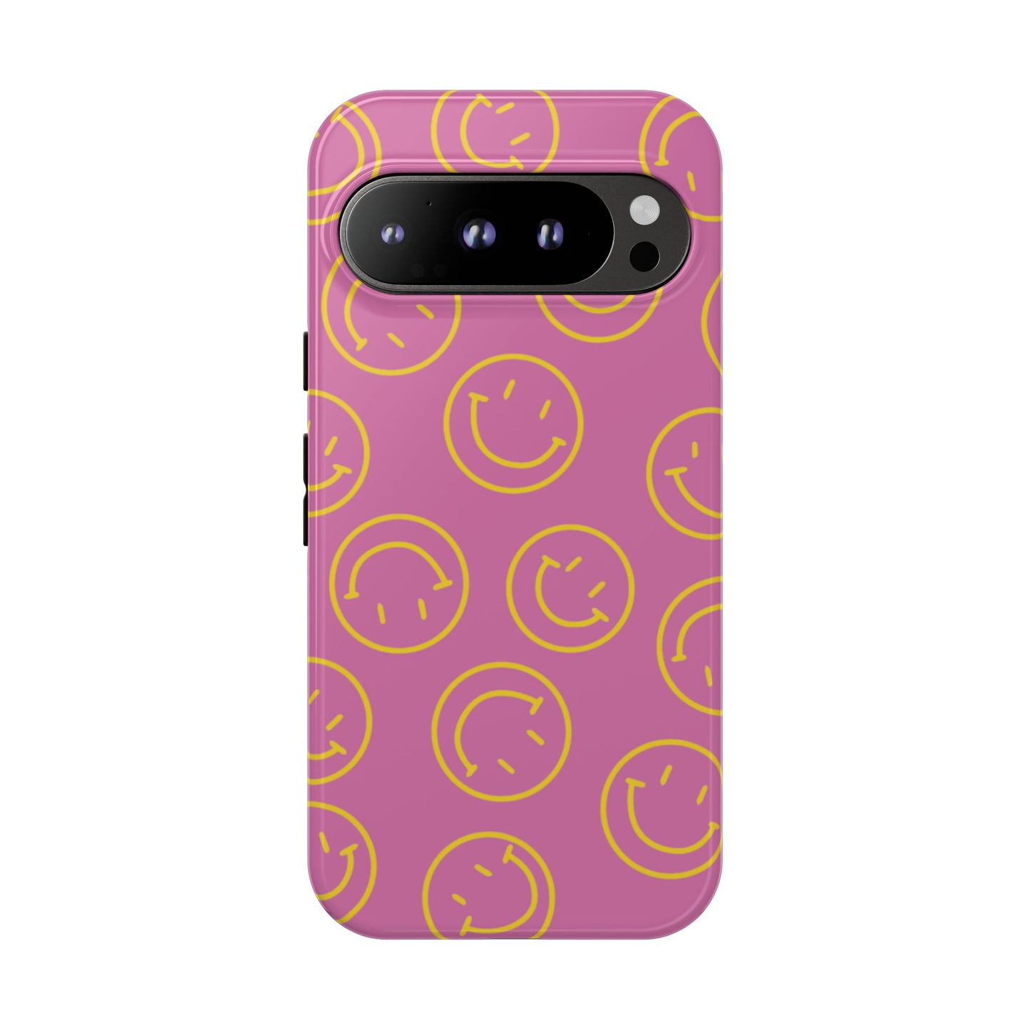 Pink and Yellow Smiley Face Phone Case