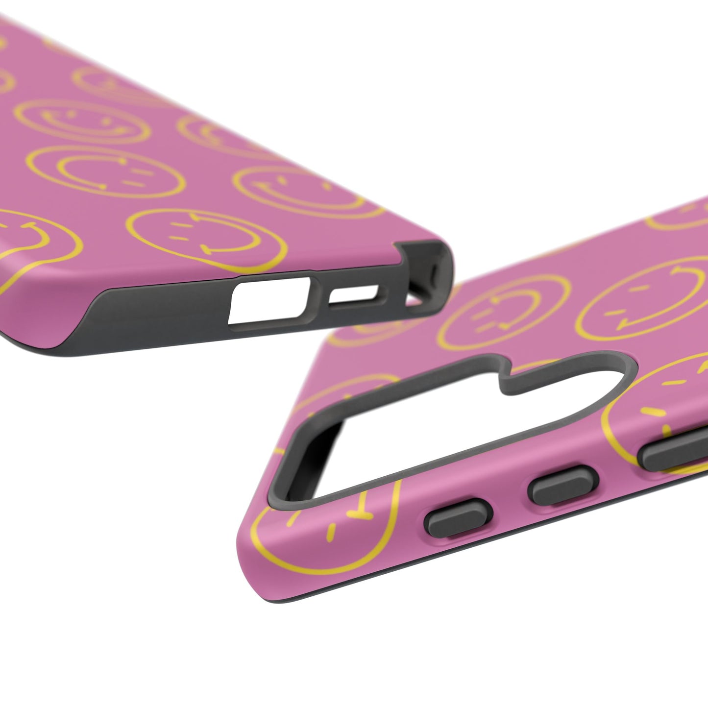 Pink and Yellow Smiley Face Phone Case