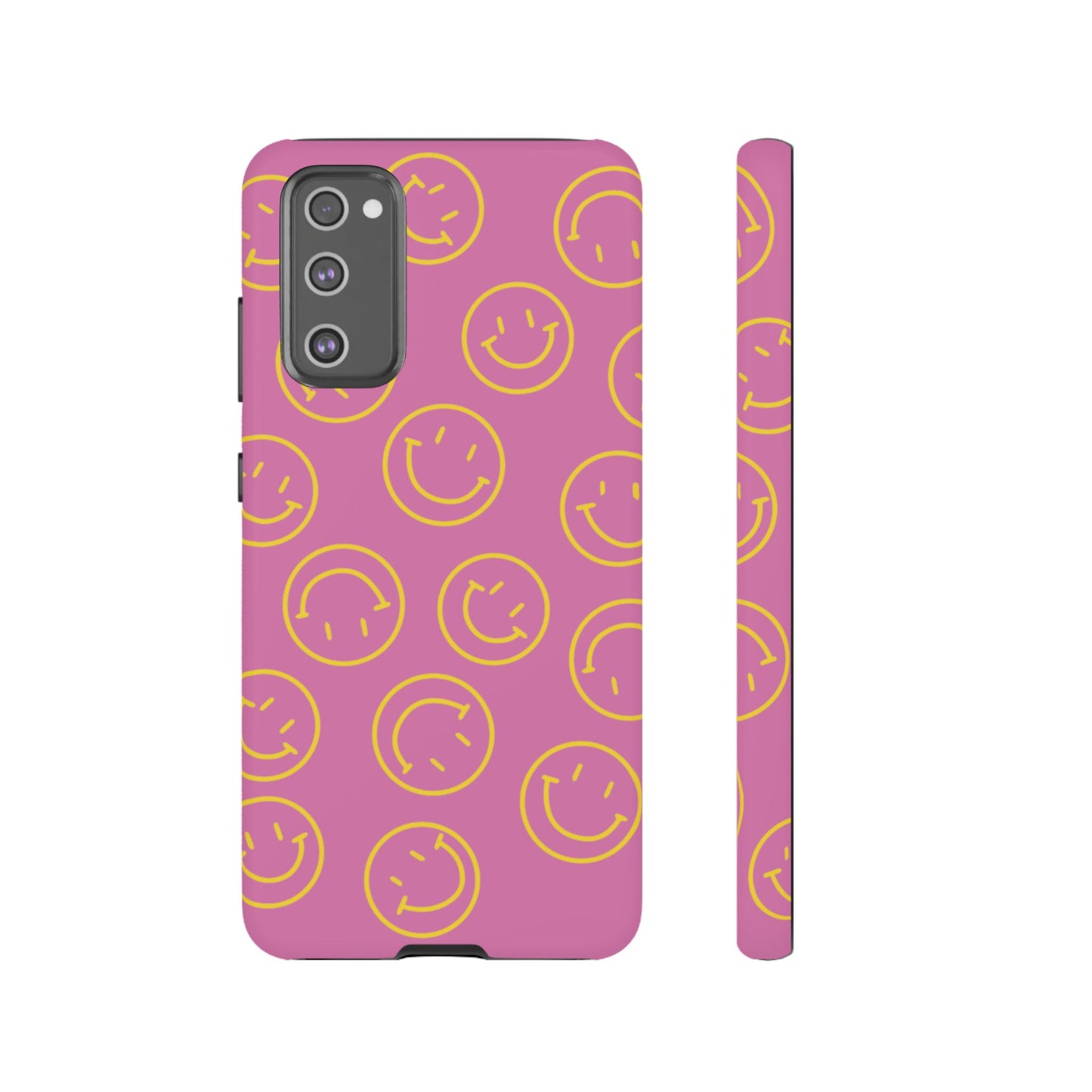 Pink and Yellow Smiley Face Phone Case