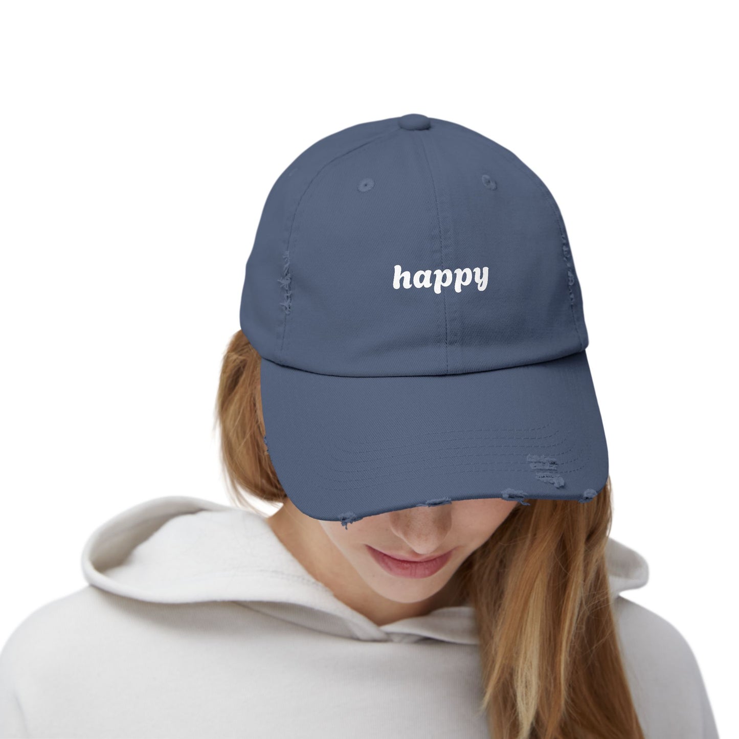 Happy Distressed Cap