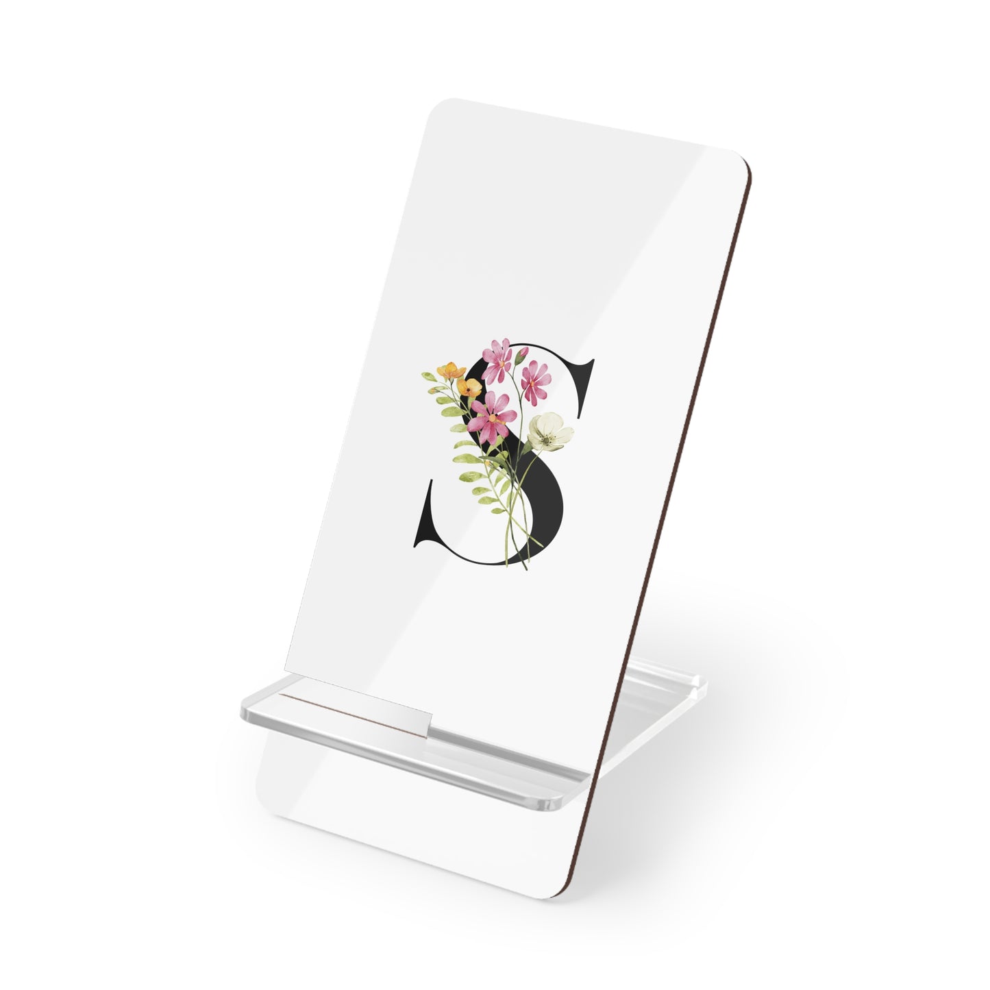 S Mobile Display Stand for Smartphones, Custom iPhone Stand, S Name, Name Gifts