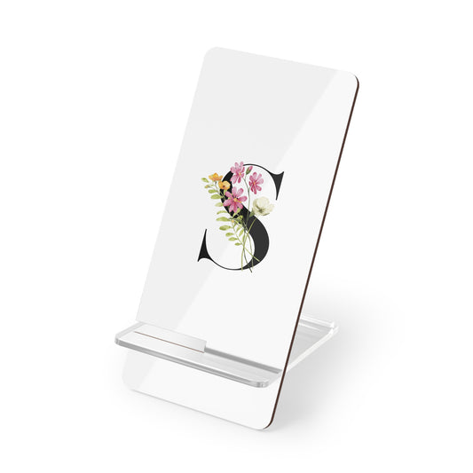 S Mobile Display Stand for Smartphones, Custom iPhone Stand, S Name, Name Gifts