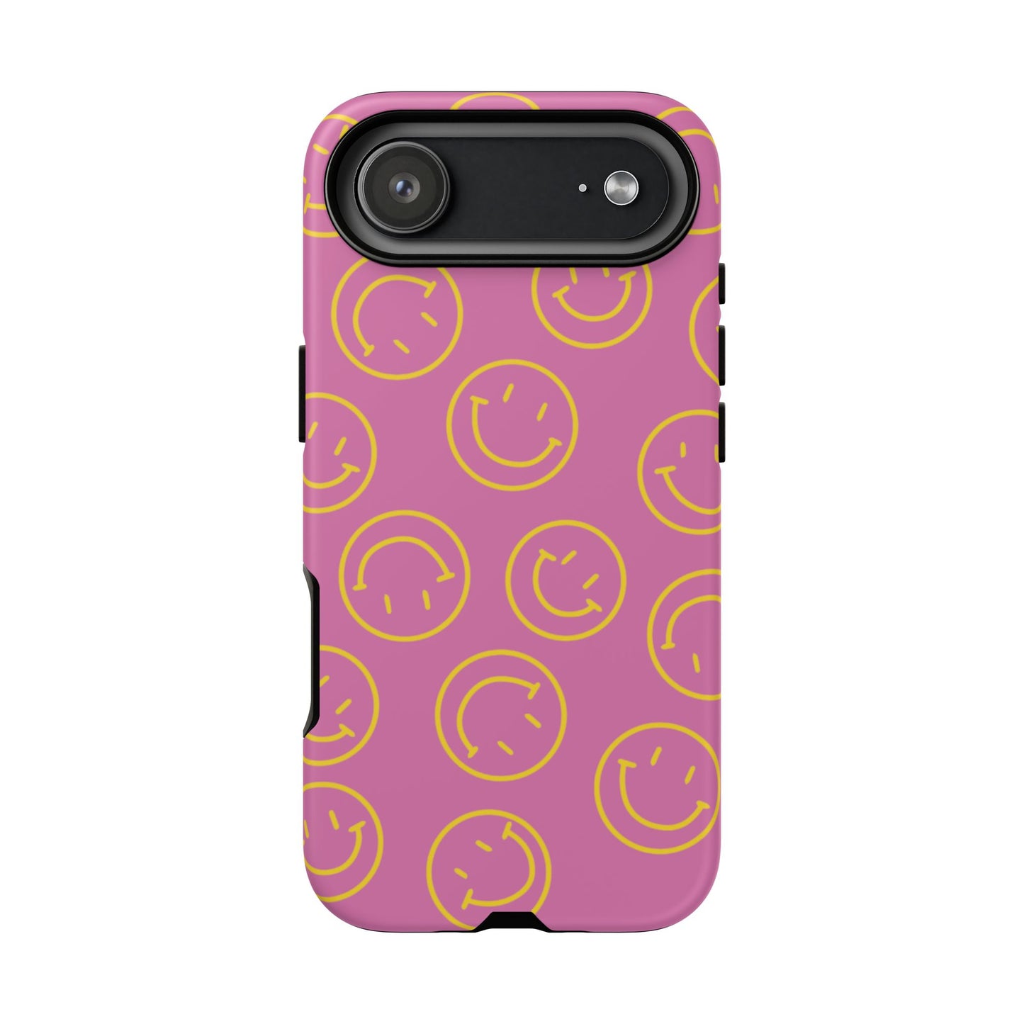 Pink and Yellow Smiley Face Phone Case