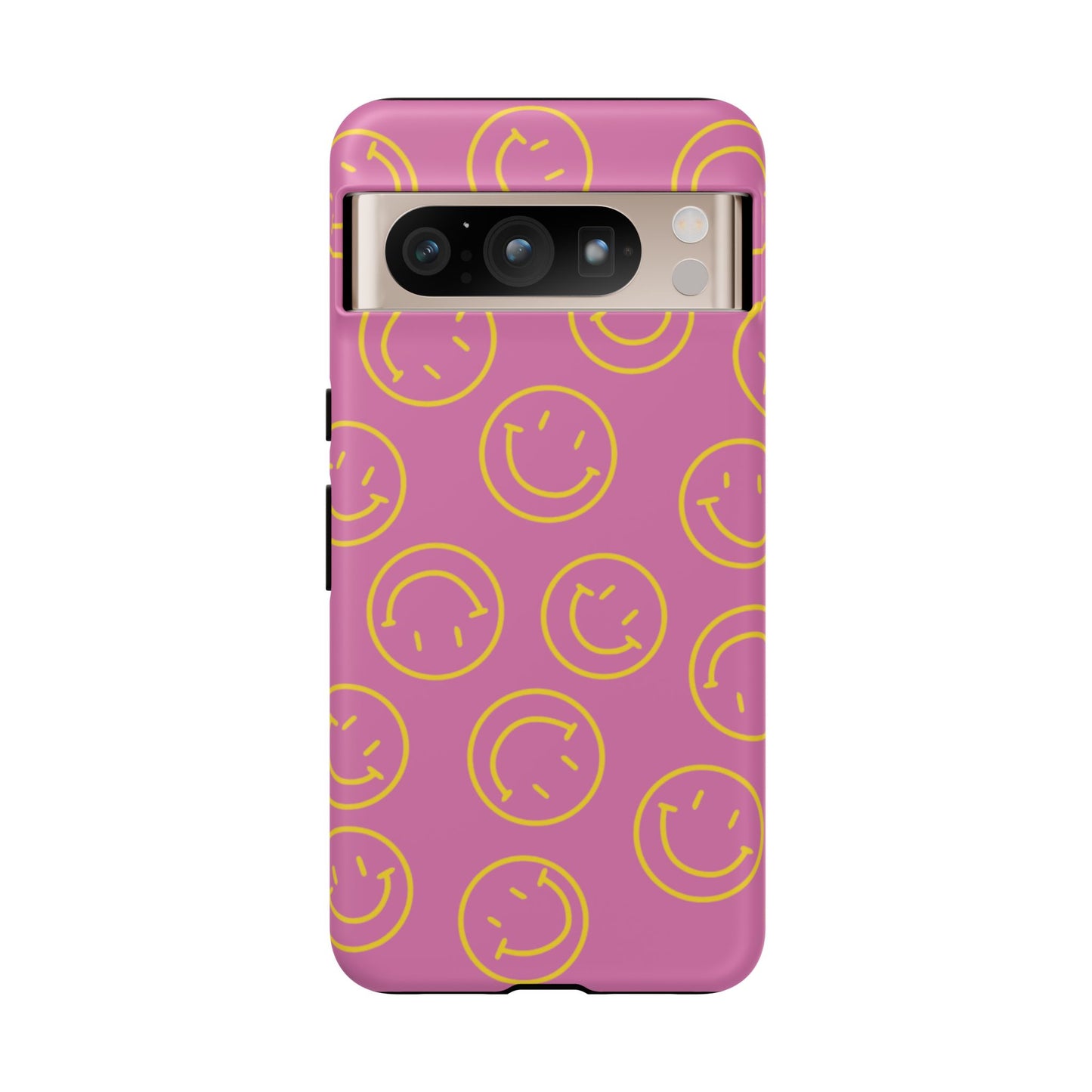 Pink and Yellow Smiley Face Phone Case