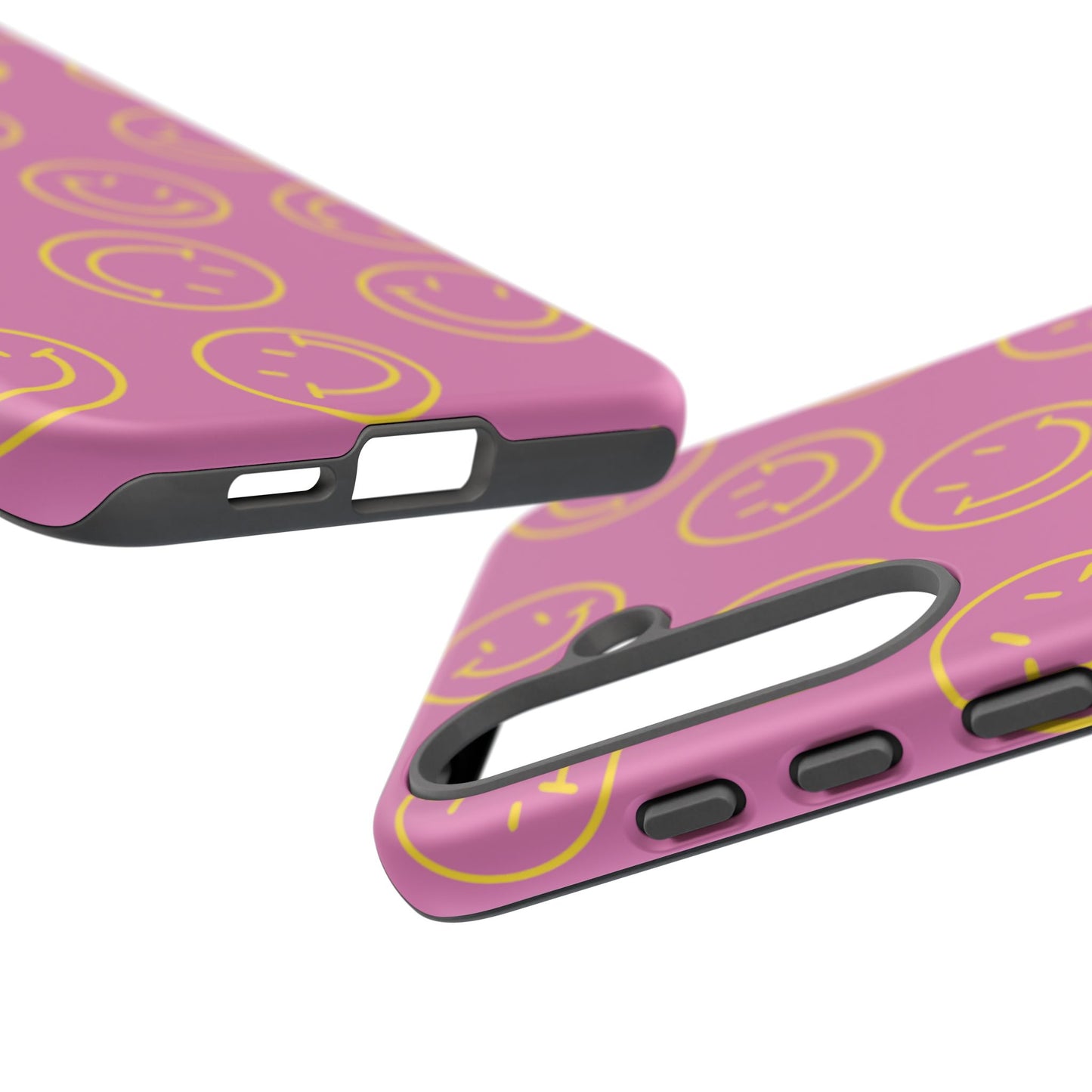 Pink and Yellow Smiley Face Phone Case