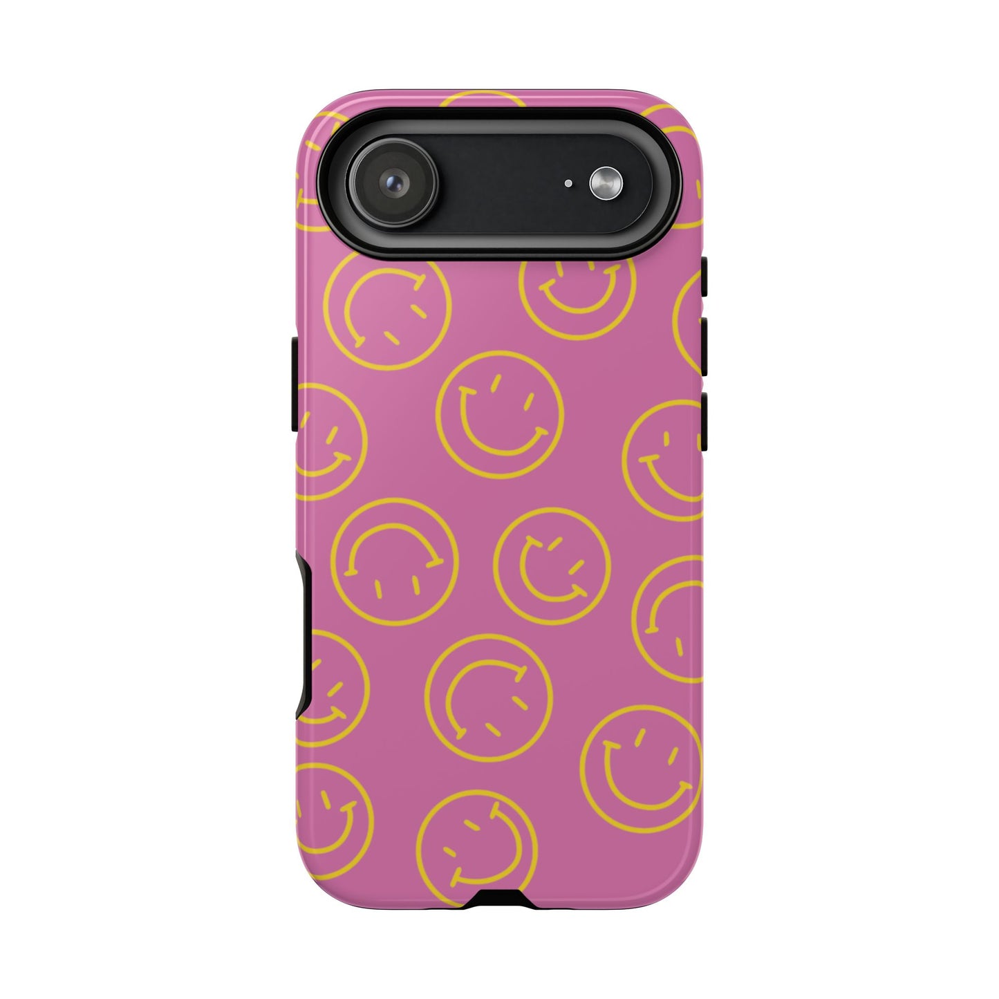 Pink and Yellow Smiley Face Phone Case